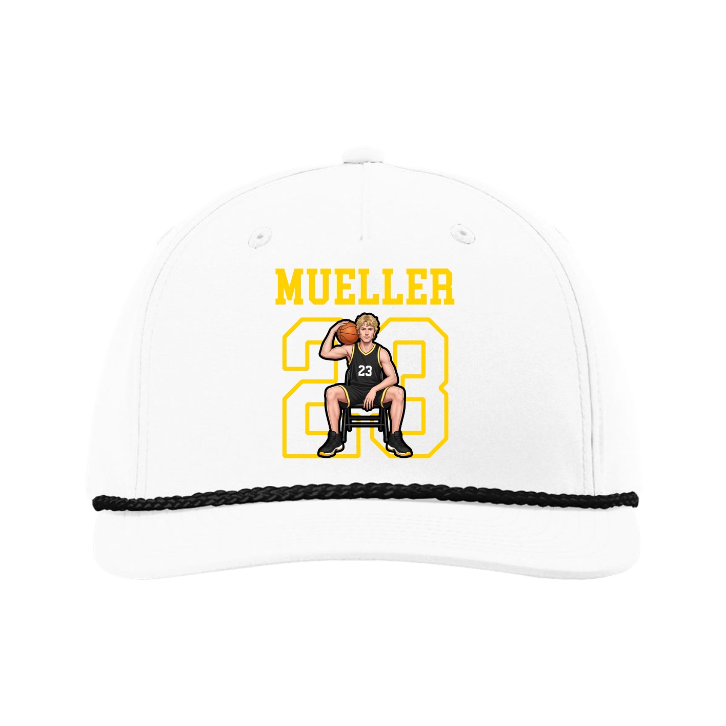 Five-Panel Classic Rope Cap — Shirsey in White