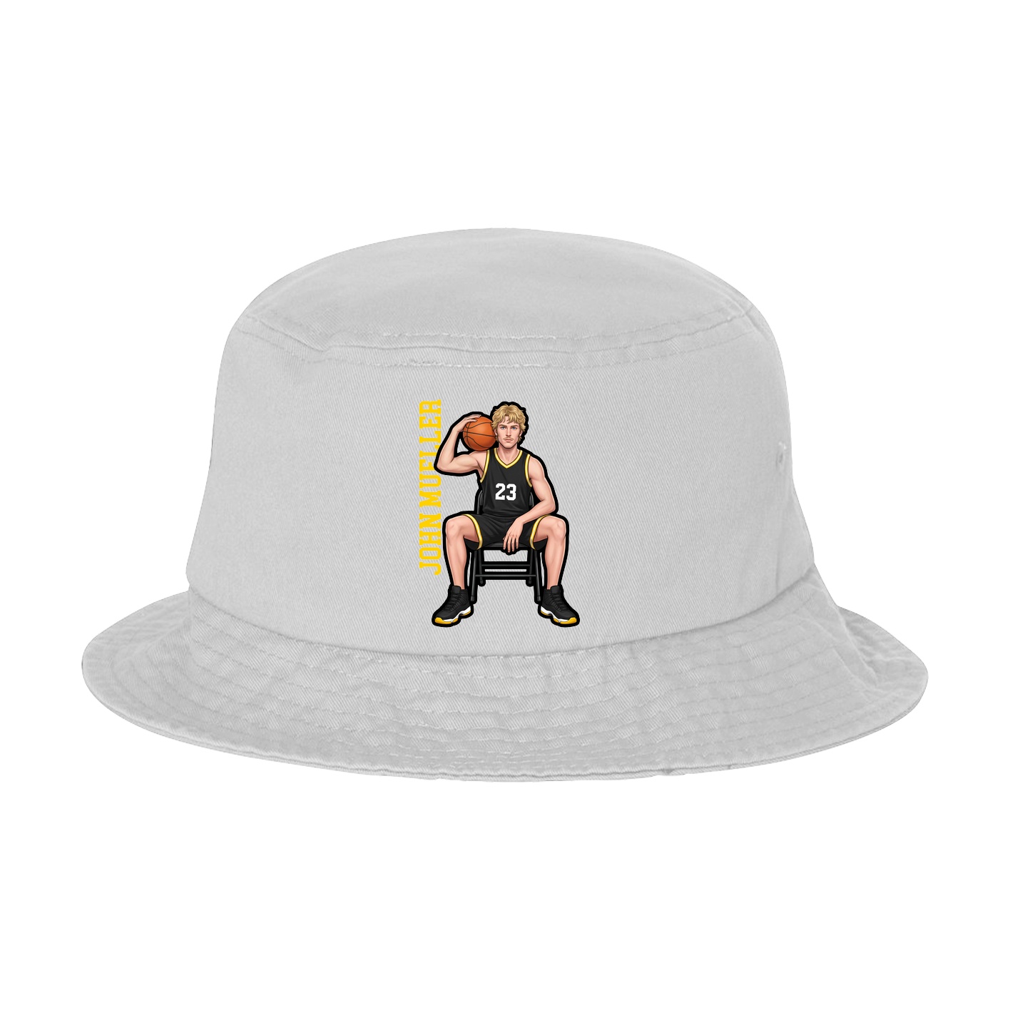Bucket Cap — Name Vertical in White