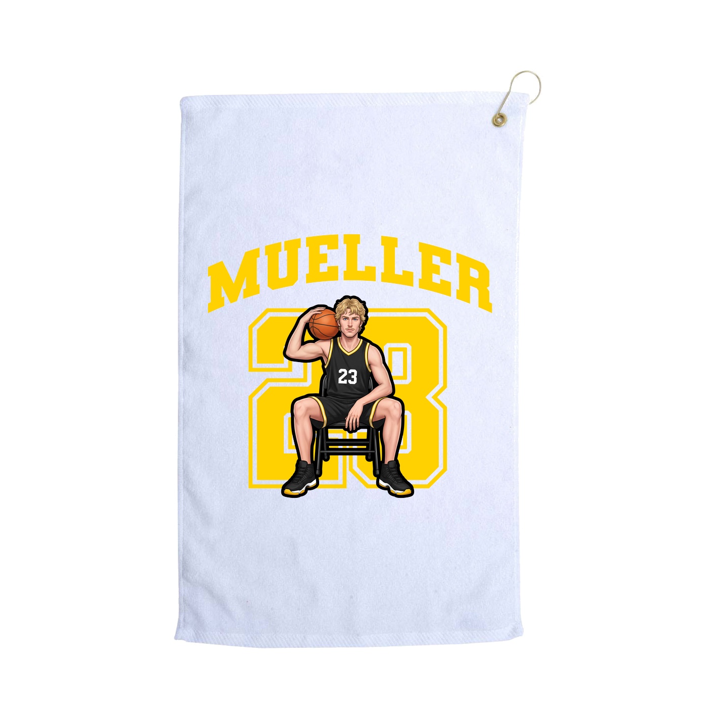 Golf Towel — Number in White