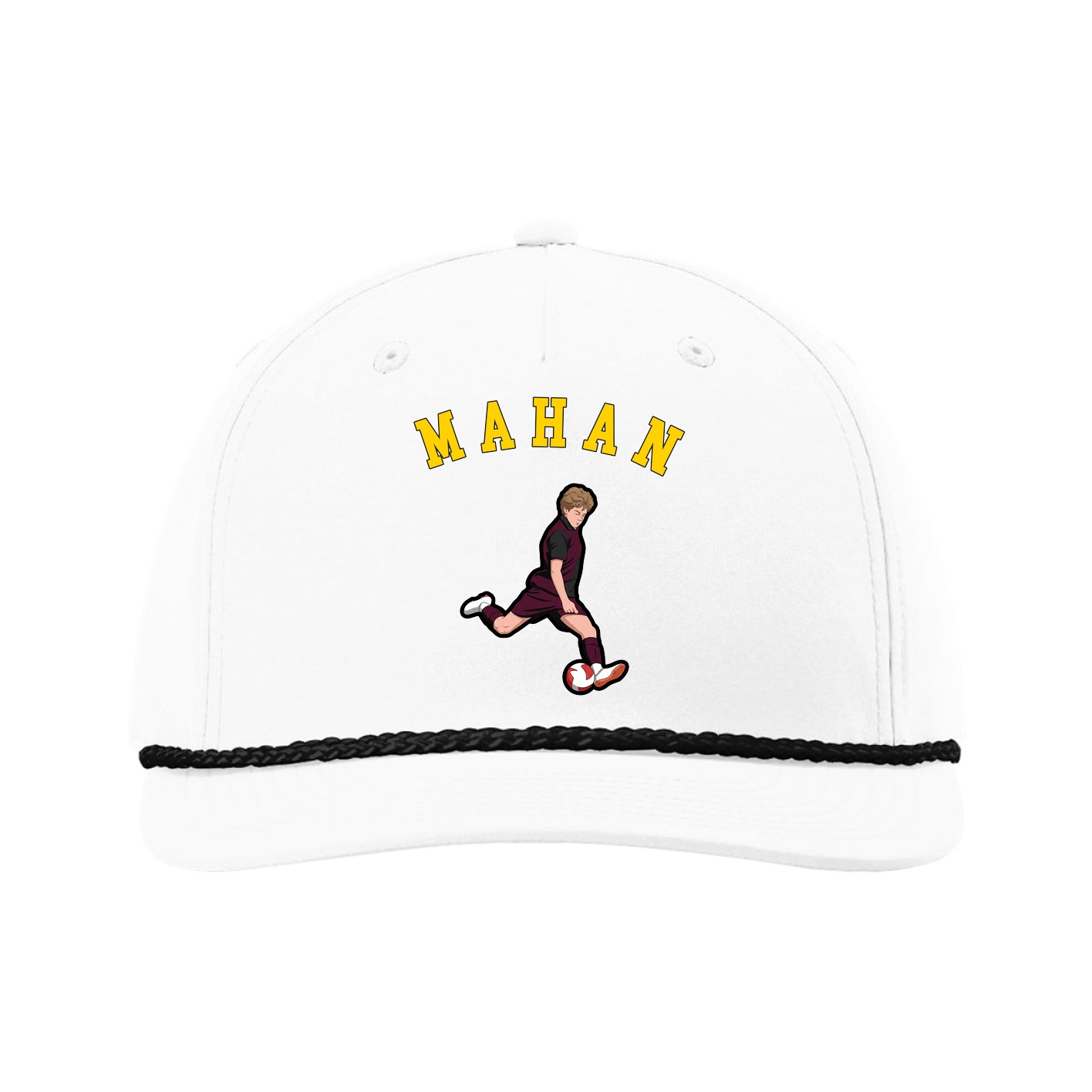 Five-Panel Classic Rope Cap — Shirsey Arch in White