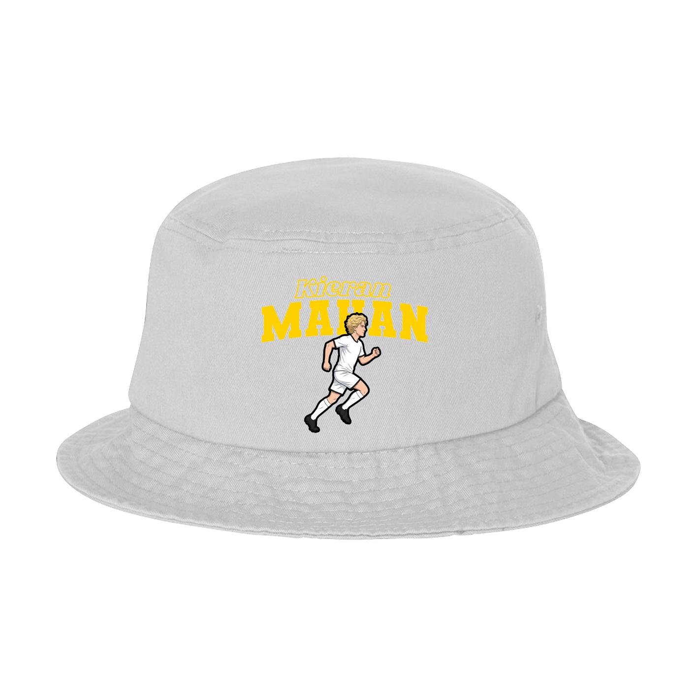 Bucket Cap — Name Arch in White