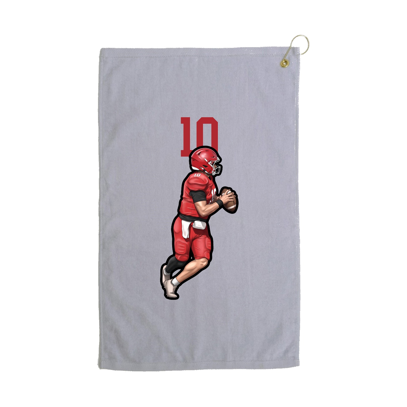 Golf Towel — Number Top in Grey