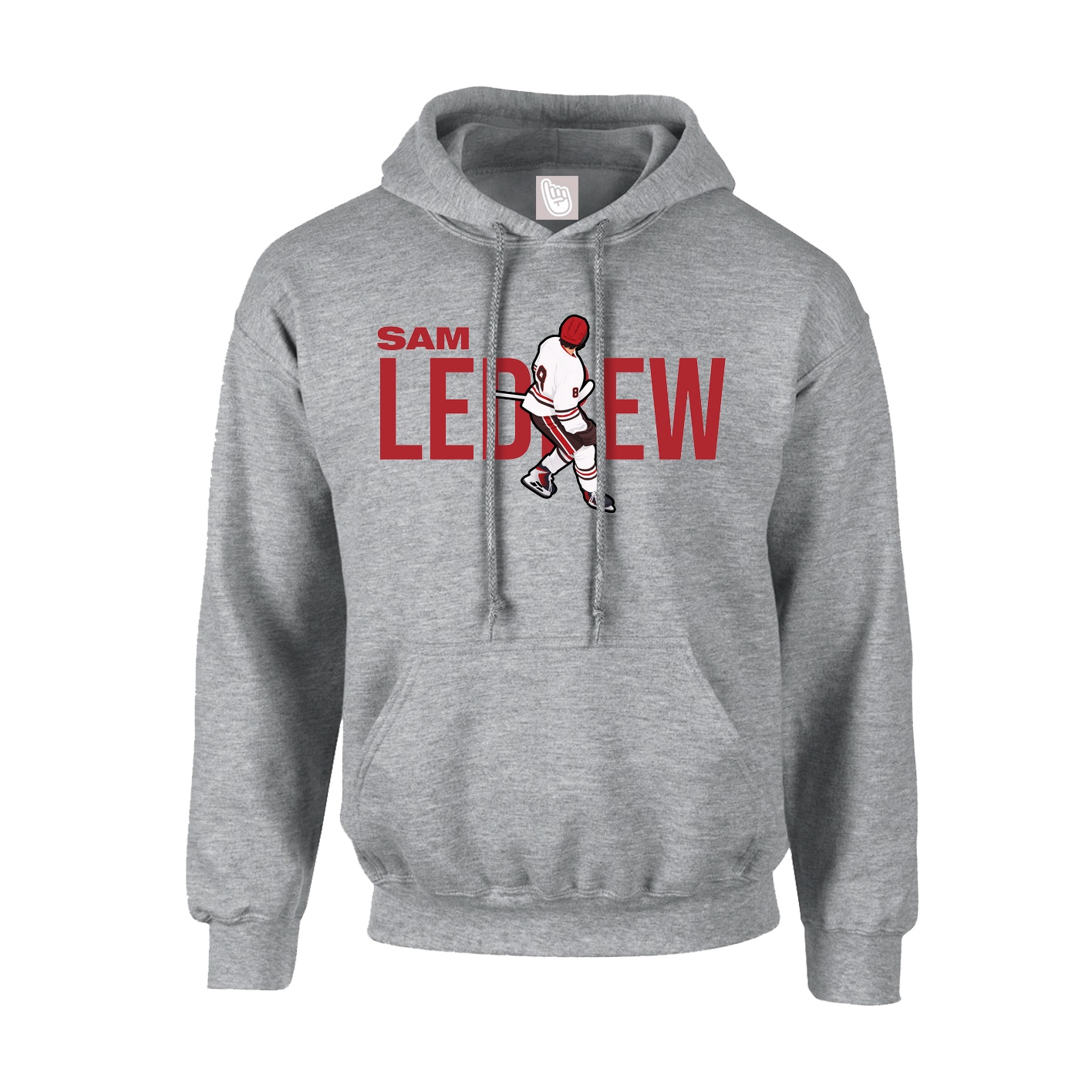 Youth Hoodie — Player Name in Grey