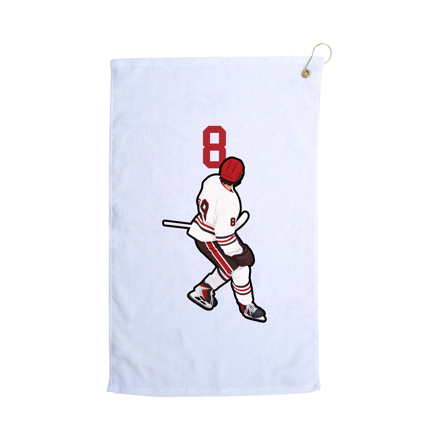 Golf Towel — Number Top in White