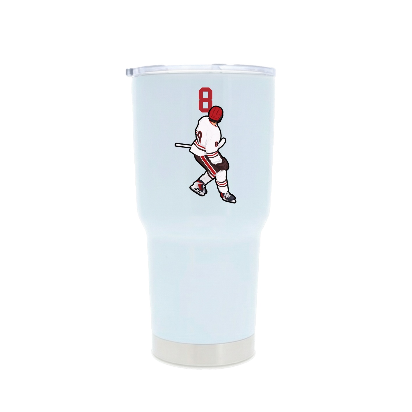 30oz Stainless Steel Tumbler — Number Top in White