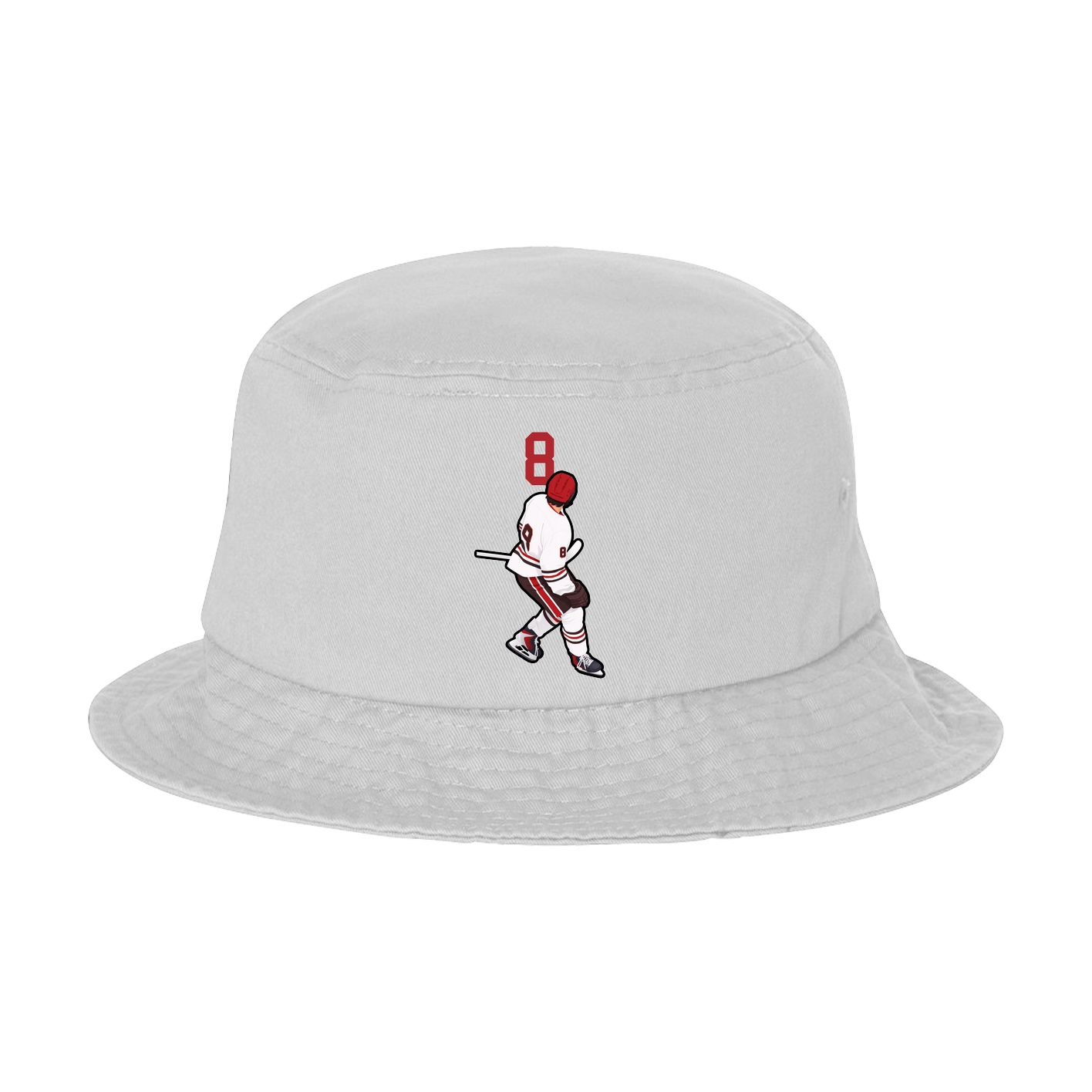 Bucket Cap — Number Top in White