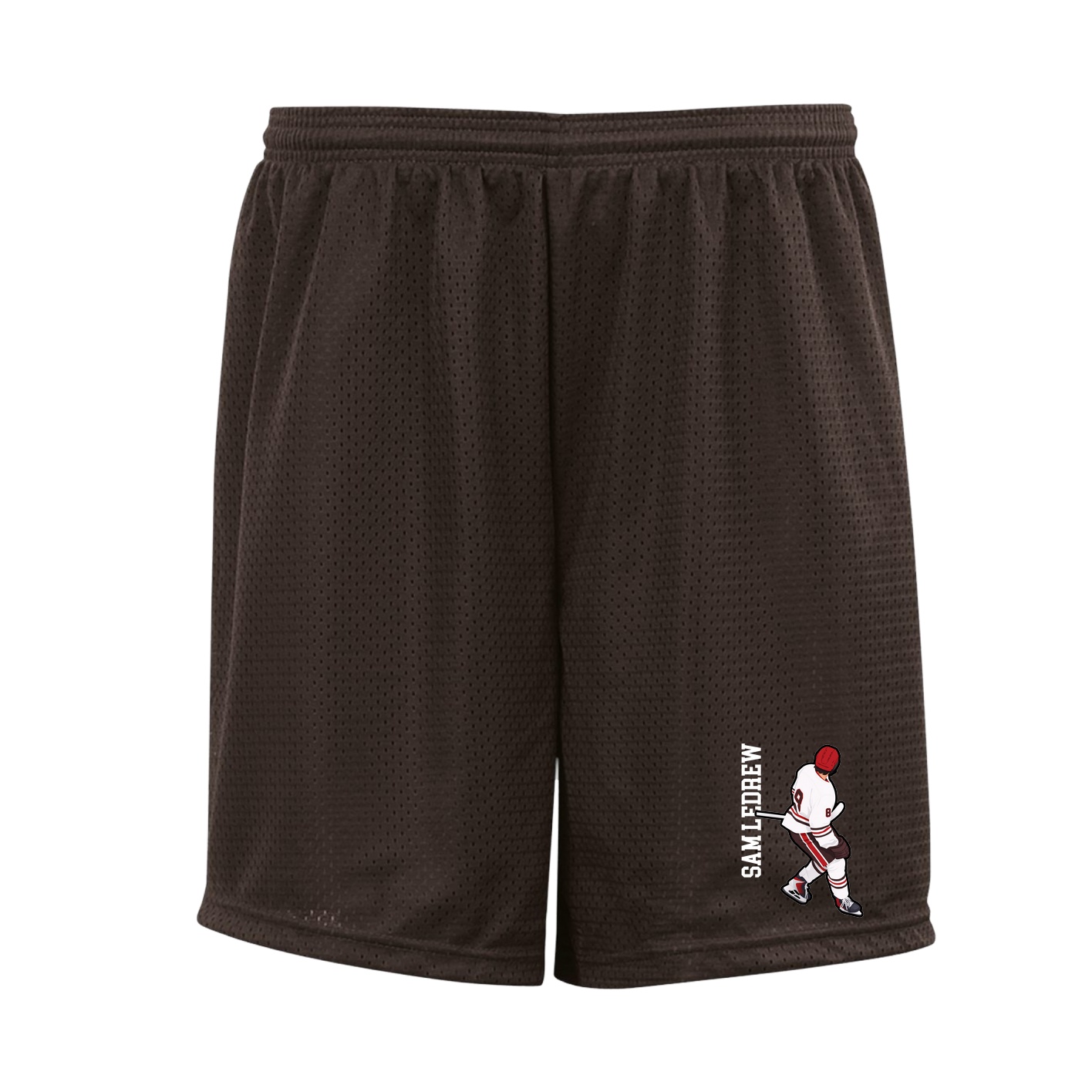 Shorts — Name Vertical in Brown