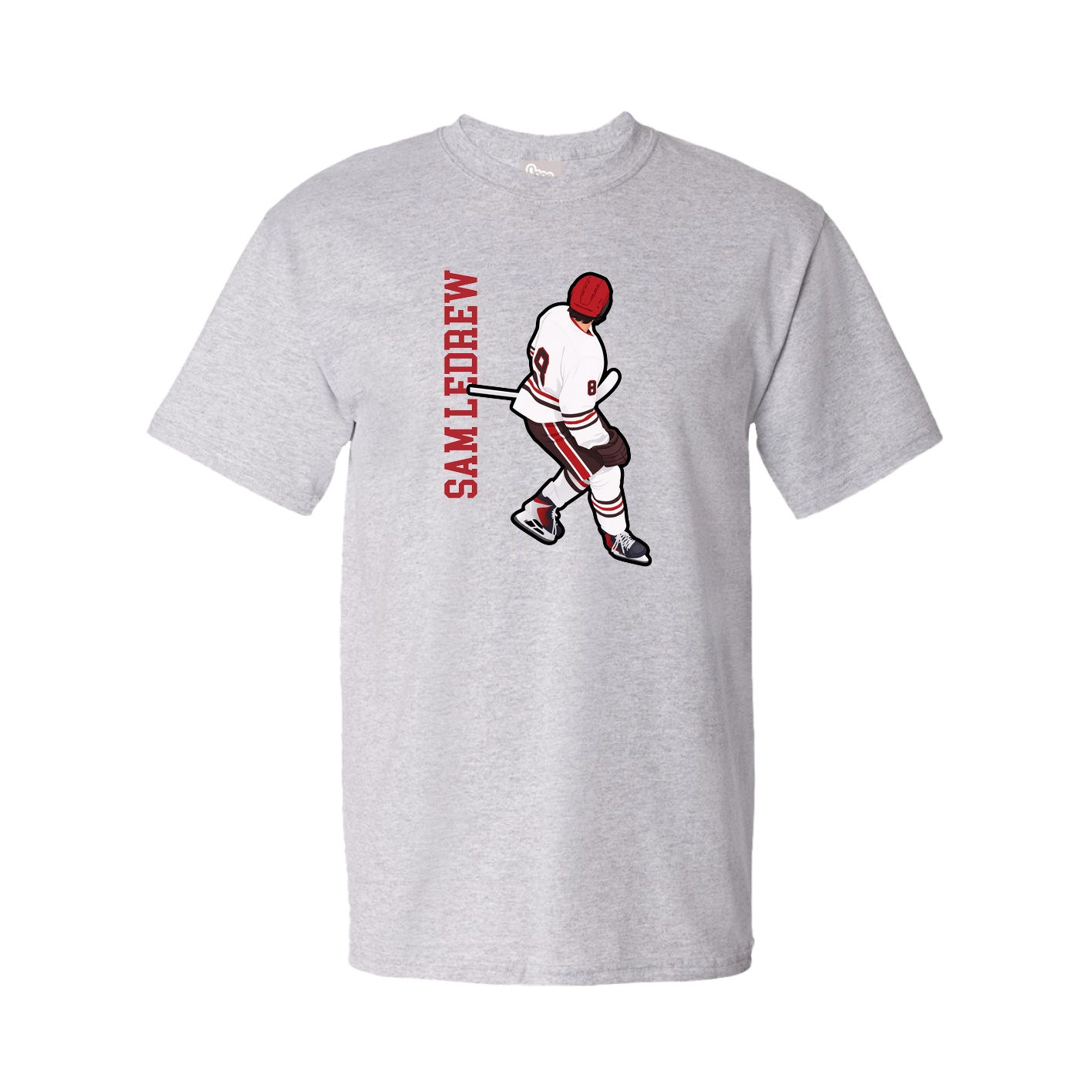 Tee — Name Vertical in Grey