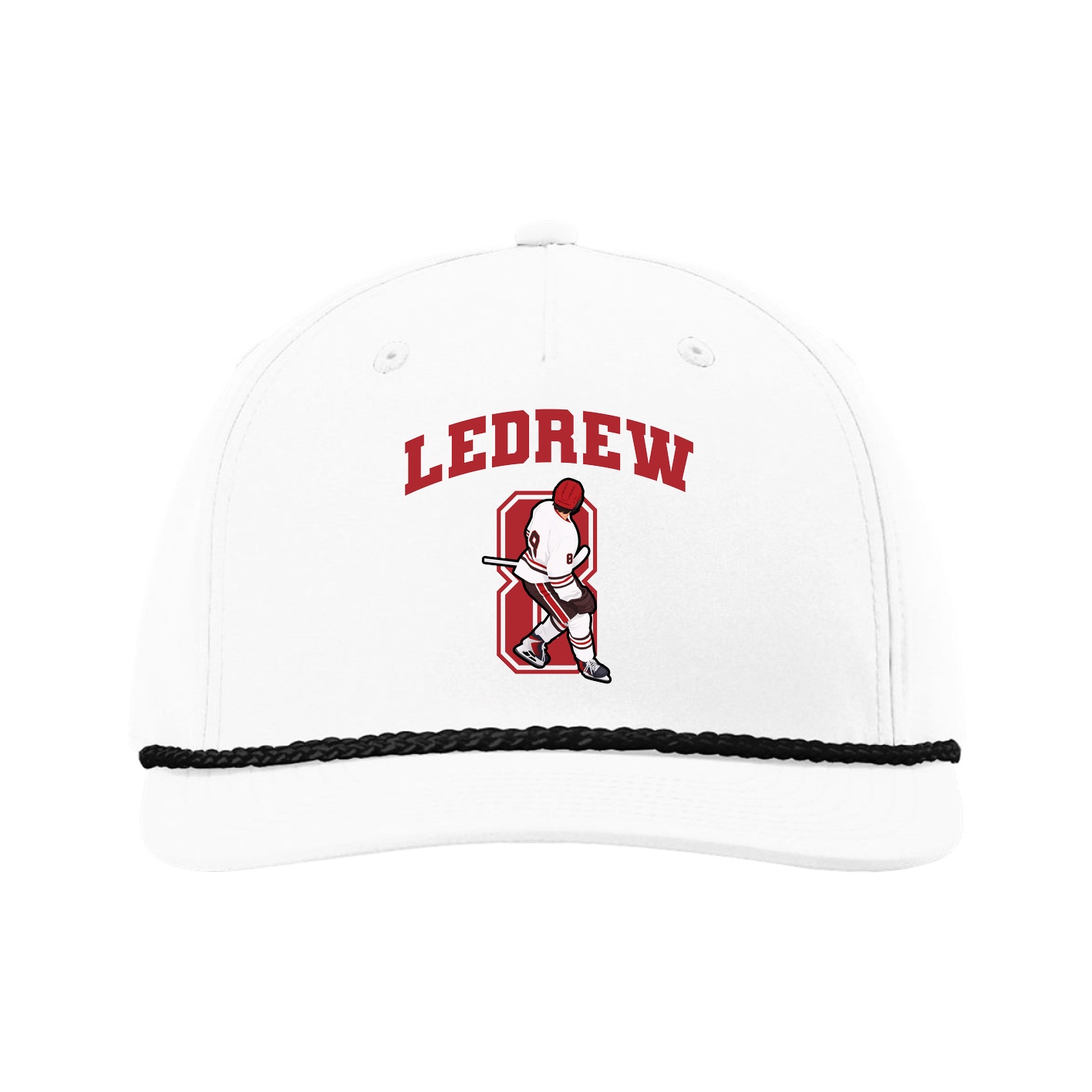 Five-Panel Classic Rope Cap — Number in White