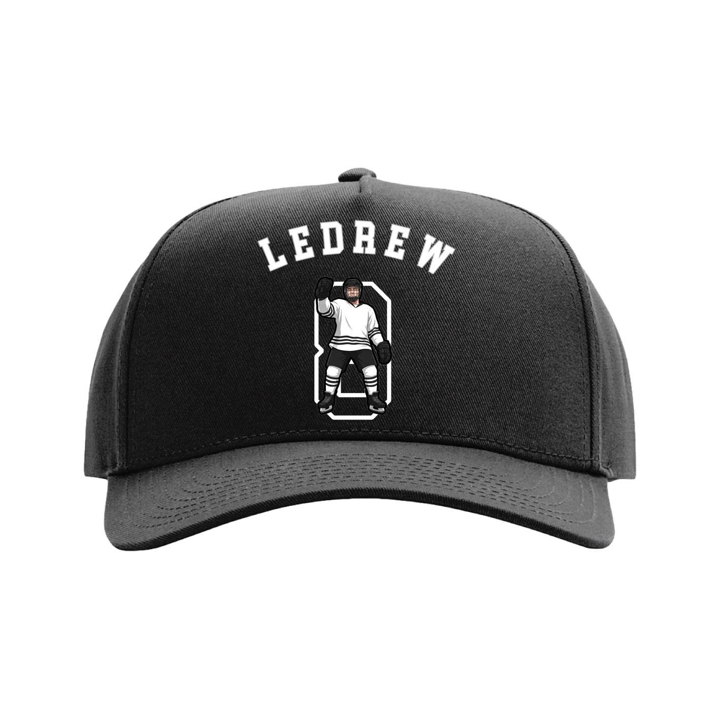 Full Fabric Five-Panel Champ Cap — Shirsey Arch in Black