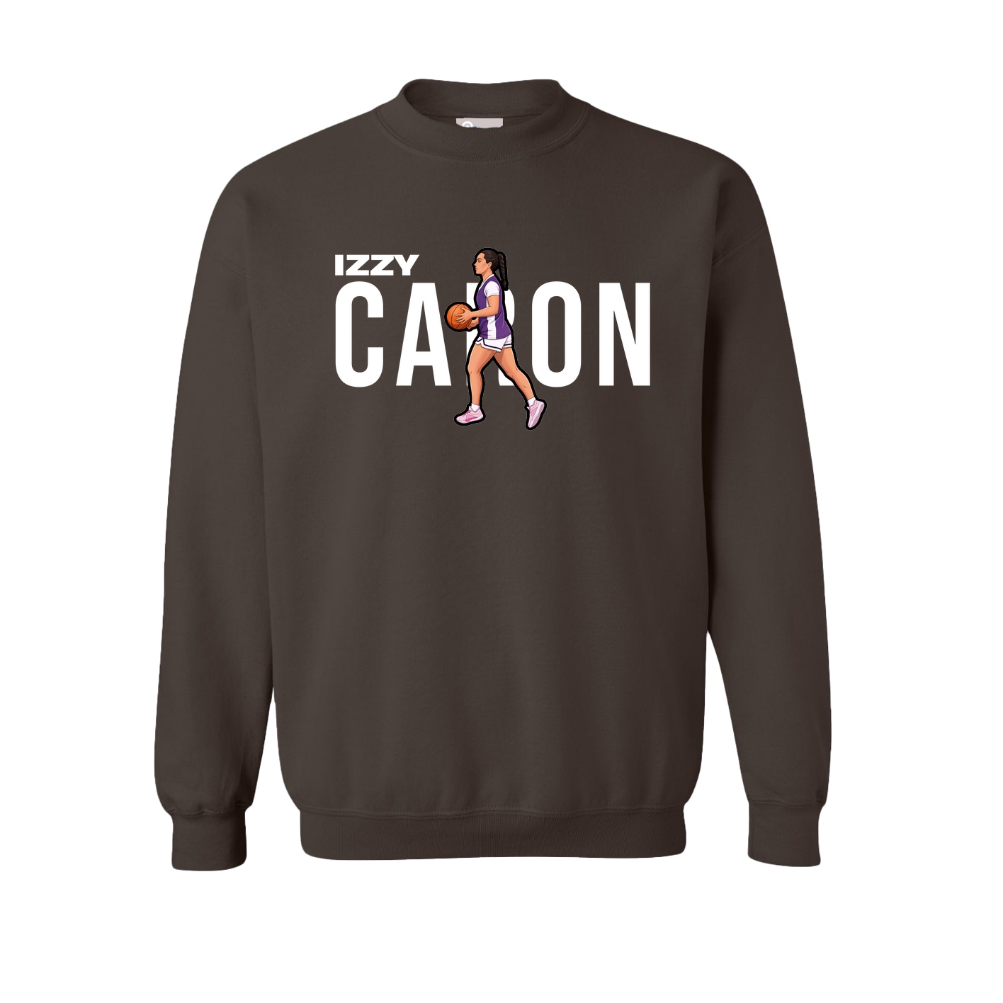 Fleece Crew — Player Name in Brown