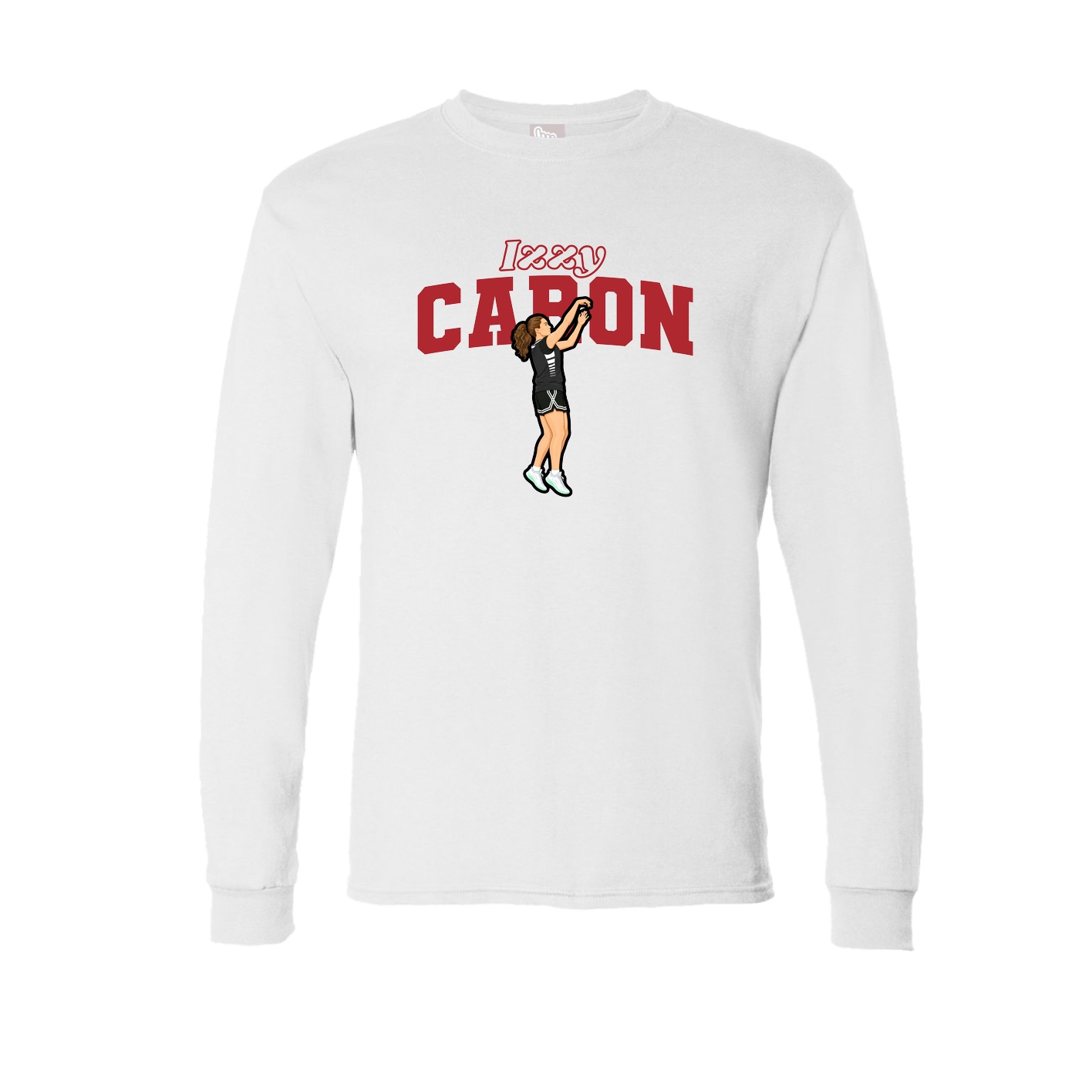 Long Sleeve Tee — Name Arch in White