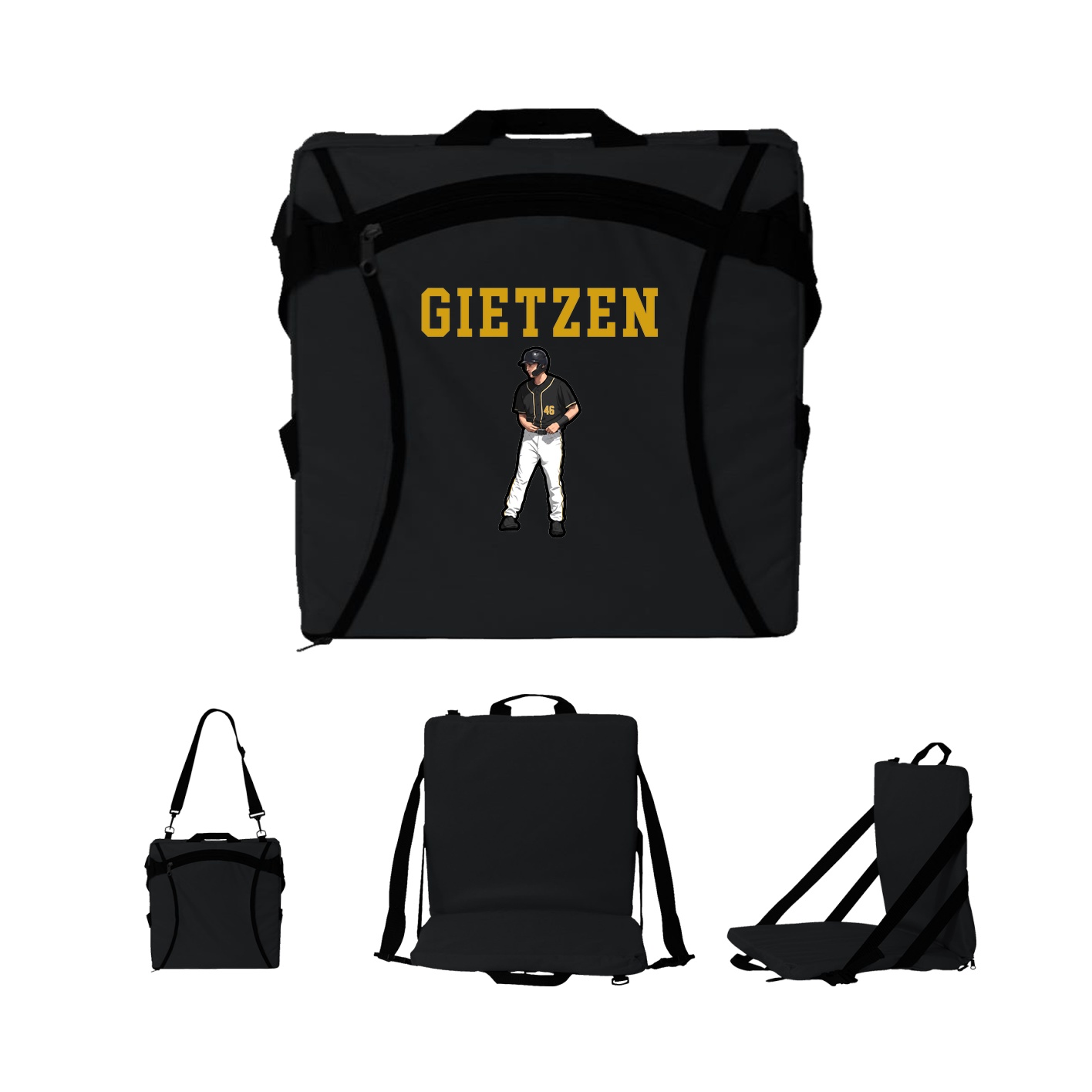 Folding Stadium Seat — Shirsey in Black