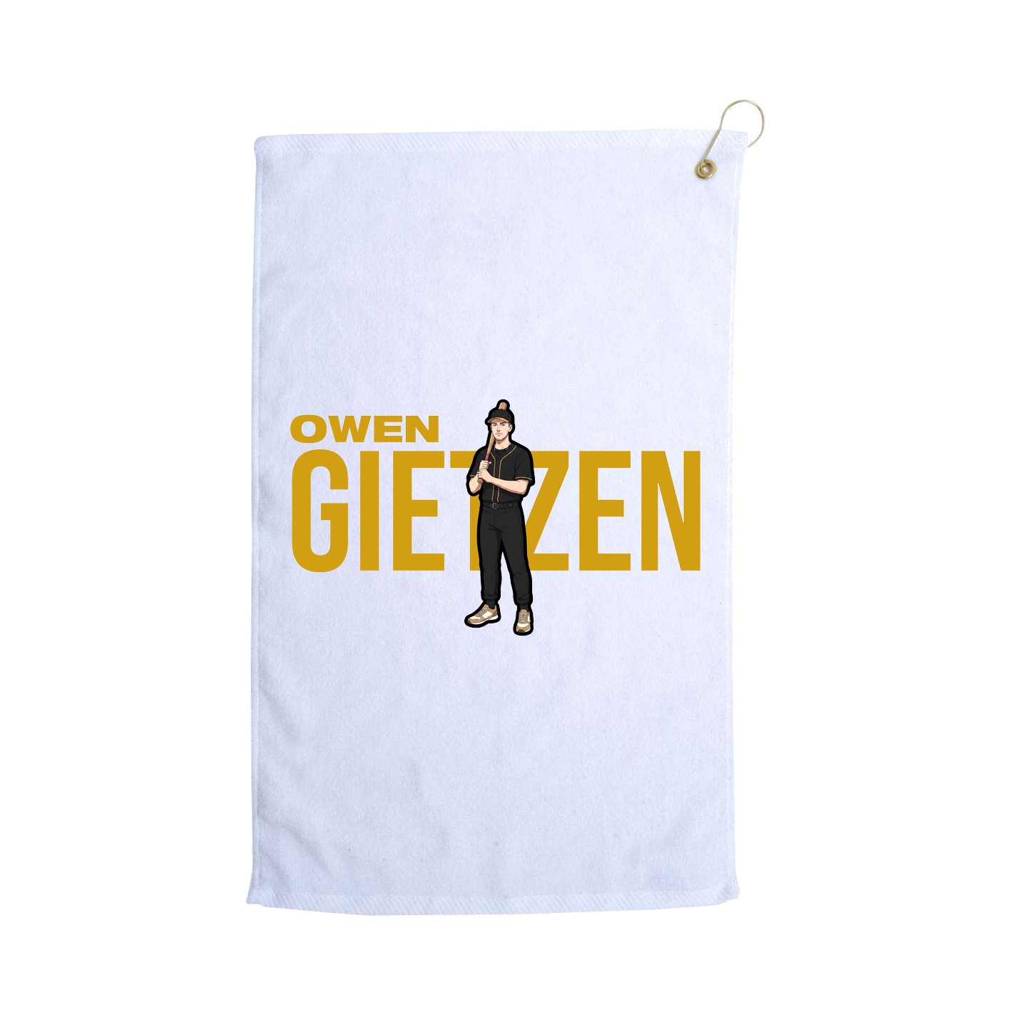 Golf Towel — Player Name in White