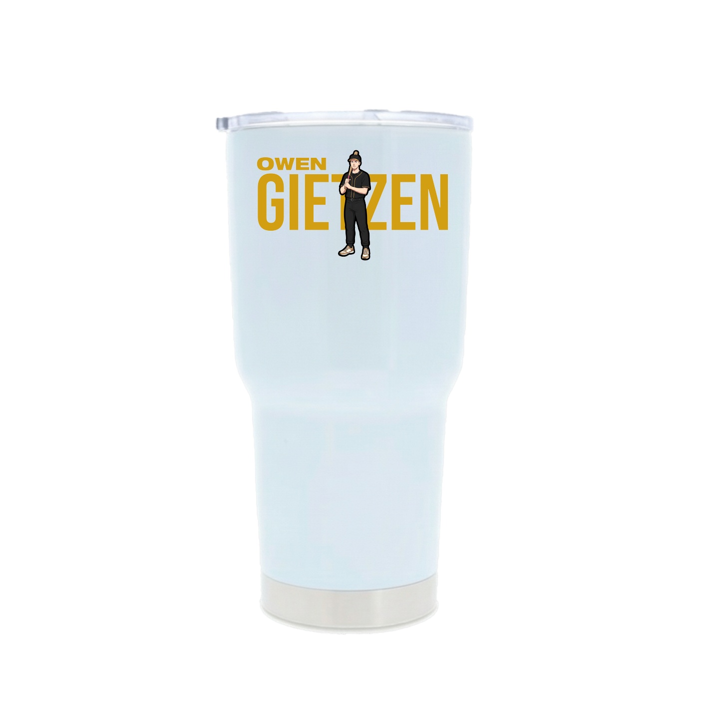 30oz Stainless Steel Tumbler — Player Name in White