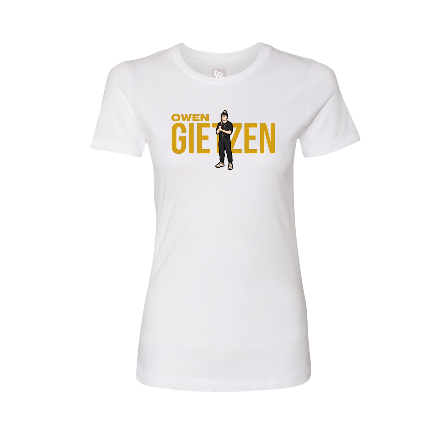Fitted Women's Tee — Player Name in White