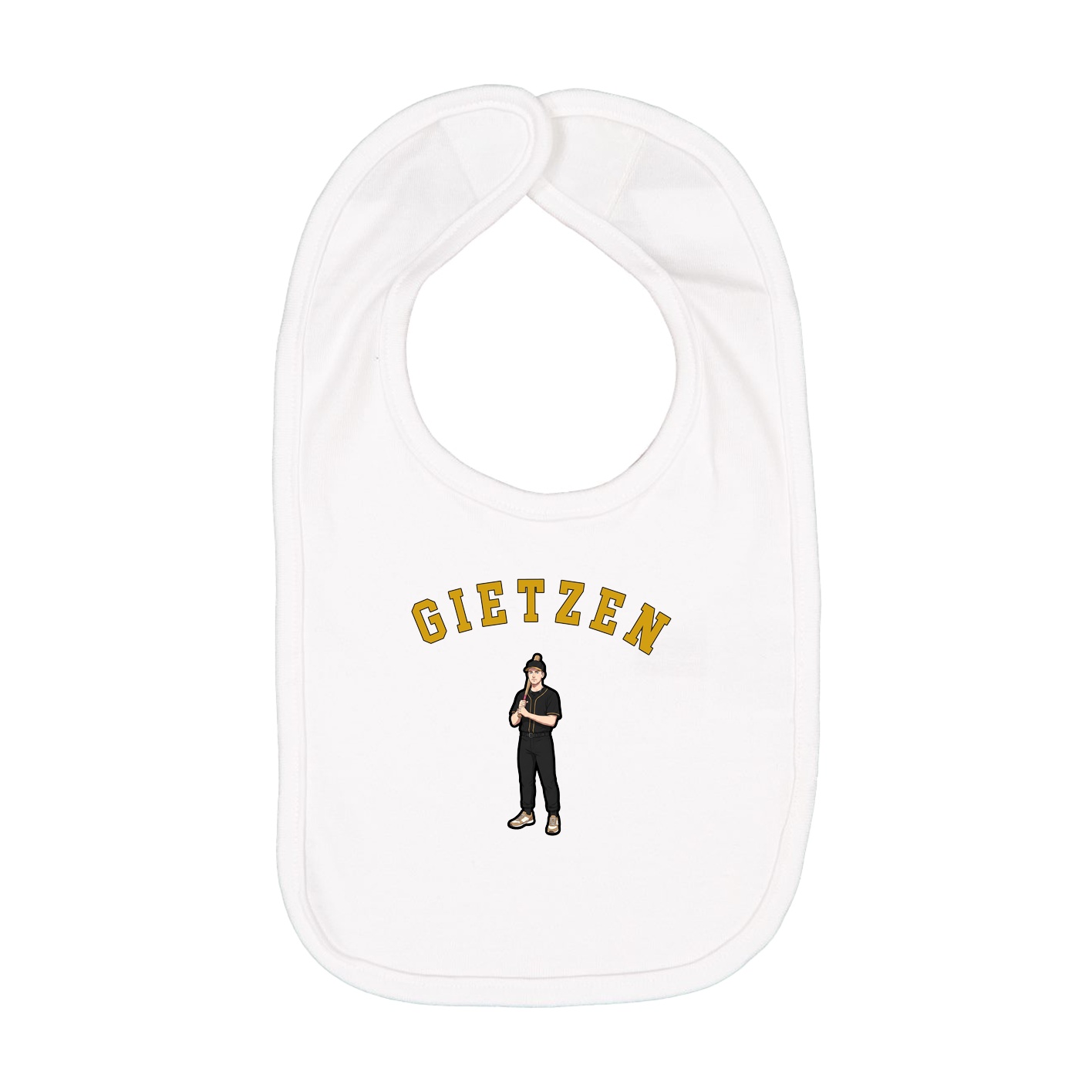 Infant Bib — Shirsey Arch in White