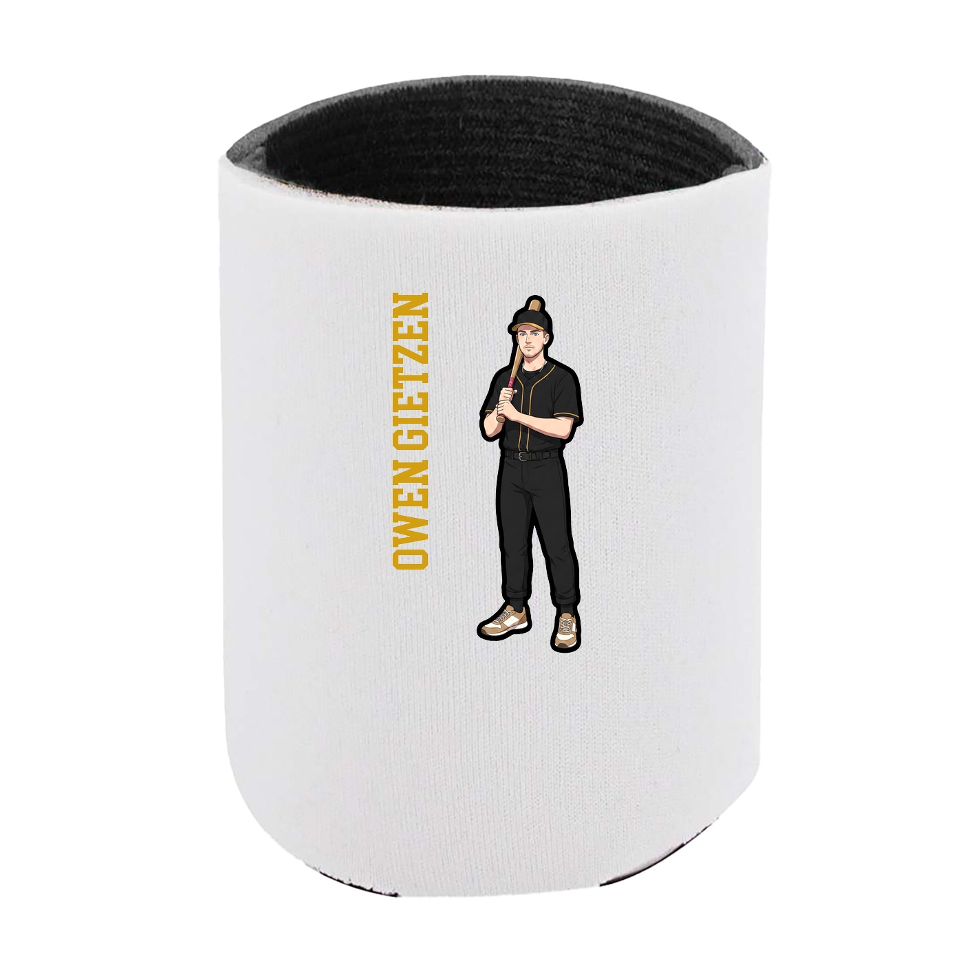 Can Holder — Name Vertical in White