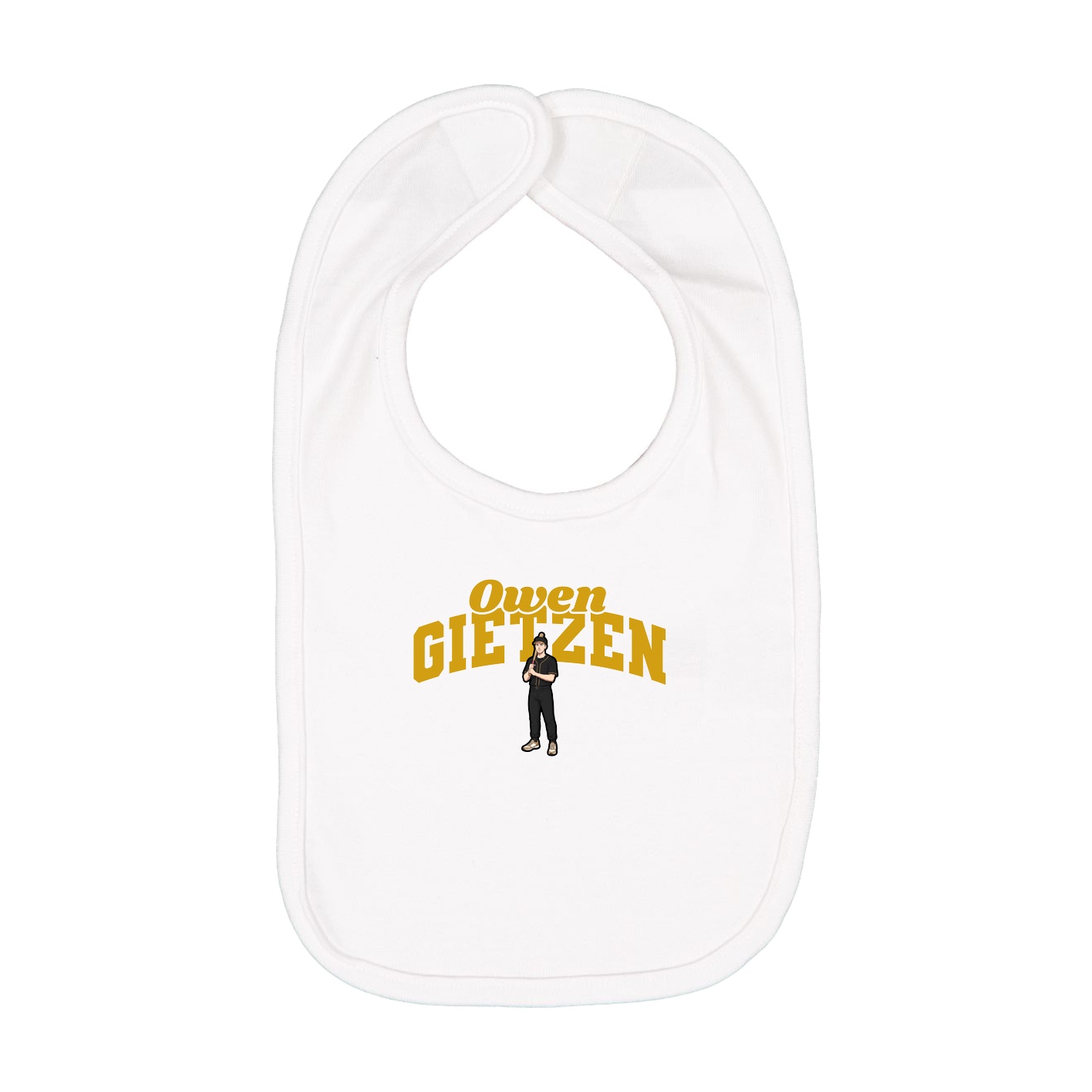 Infant Bib — Signature Arch in White