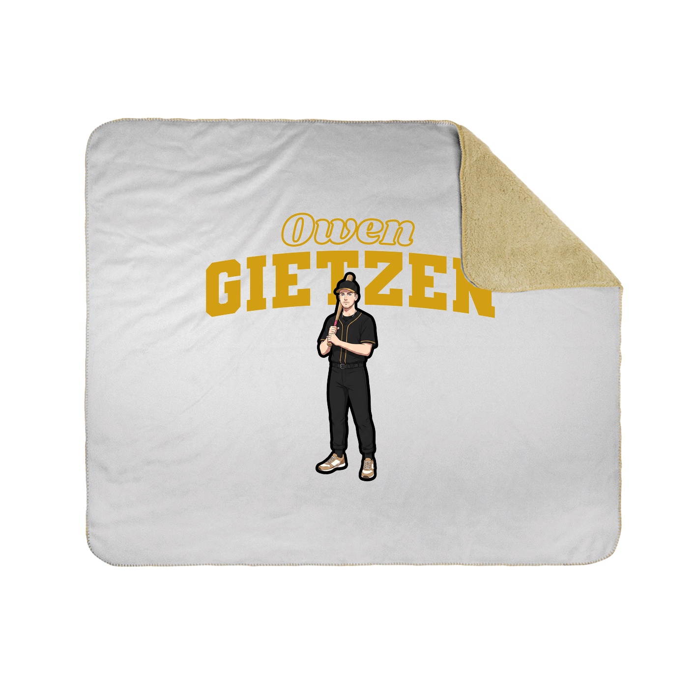 Throw Blanket — Name Arch in White