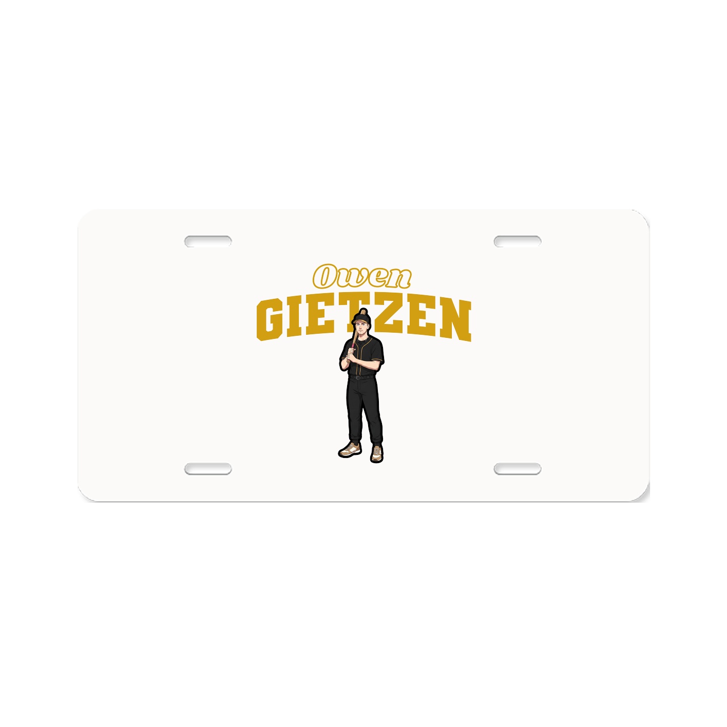 License Plate — Name Arch in Classic