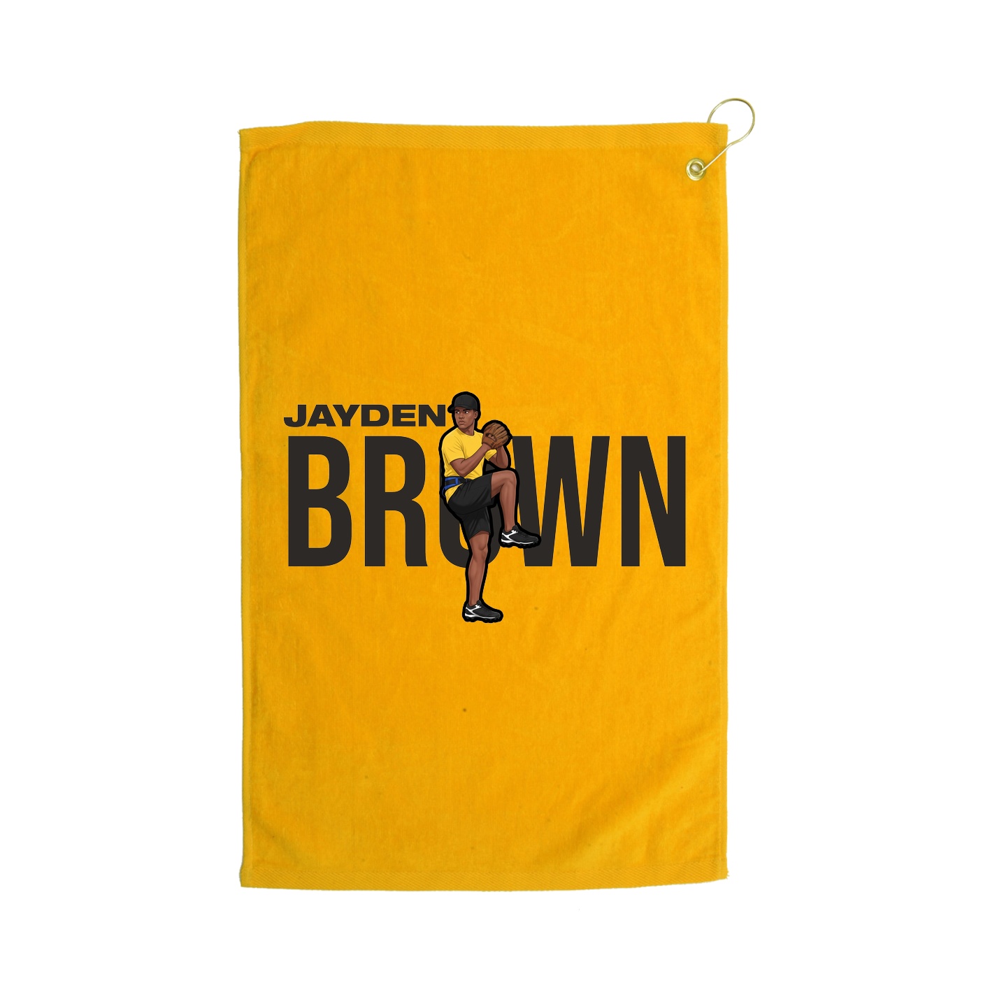Golf Towel — Player Name in Gold