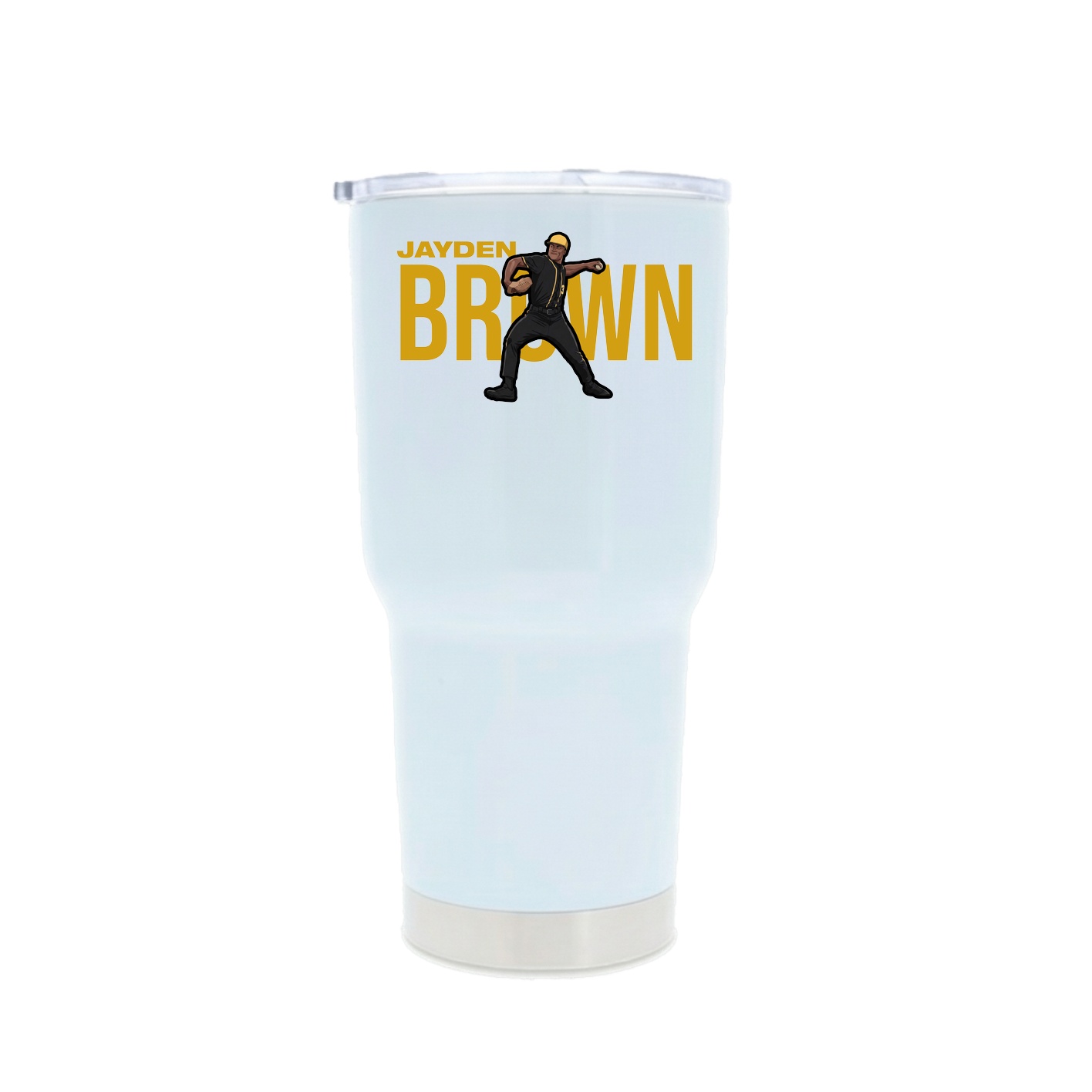 30oz Stainless Steel Tumbler — Player Name in White