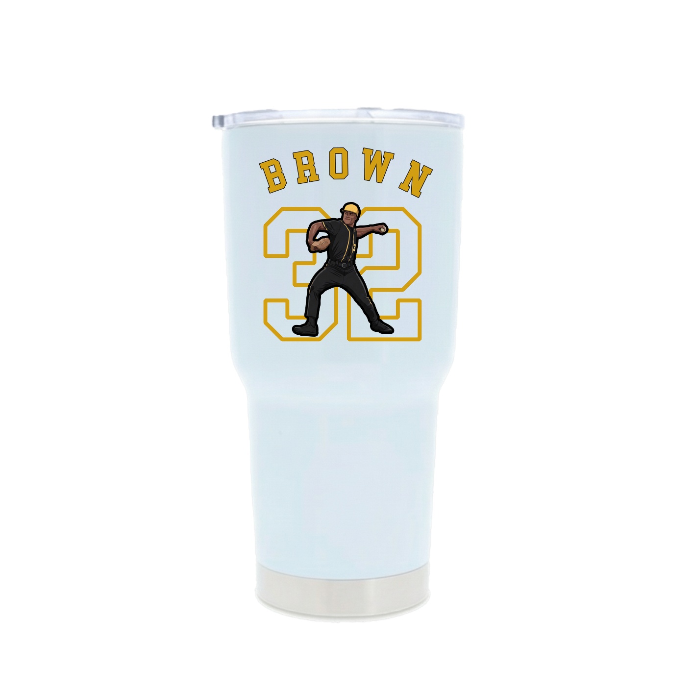 30oz Stainless Steel Tumbler — Shirsey Arch in White