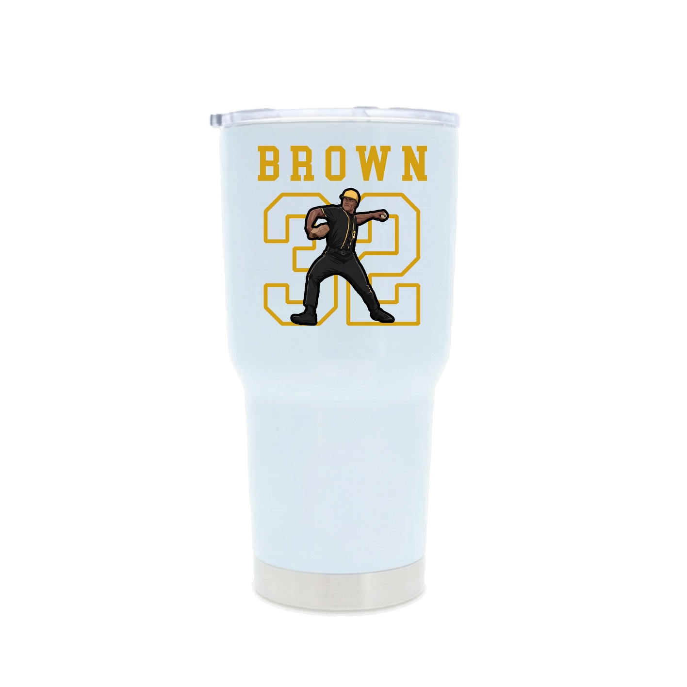 30oz Stainless Steel Tumbler — Shirsey in White