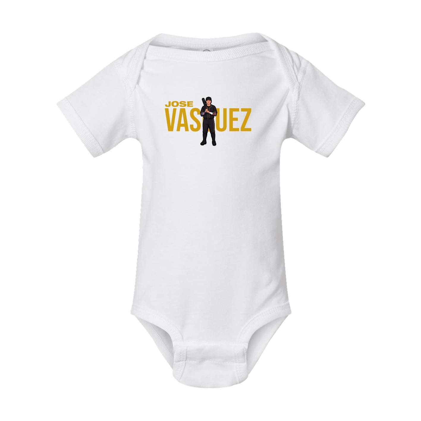 Baby Onesie — Player Name in White