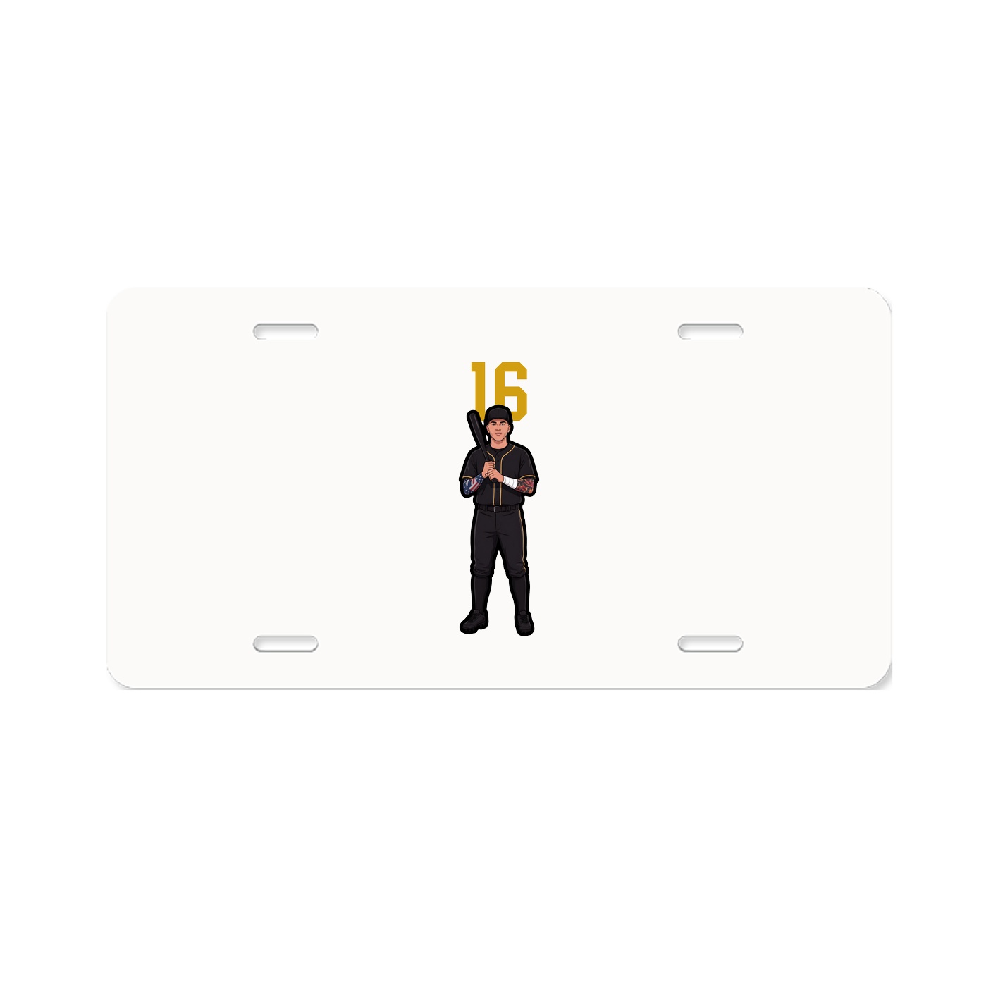 License Plate — Number Top in Classic