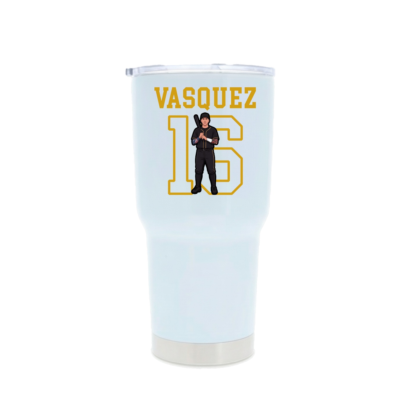 30oz Stainless Steel Tumbler — Shirsey in White