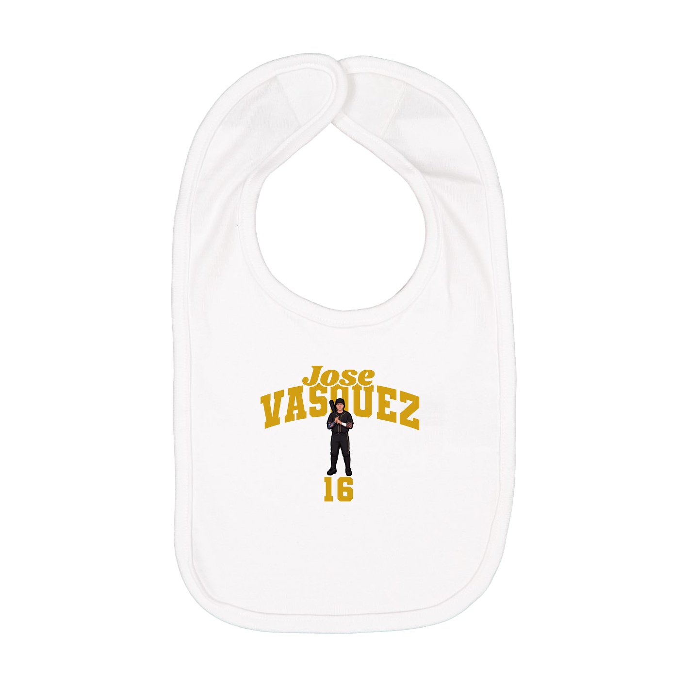 Infant Bib — Signature Arch in White