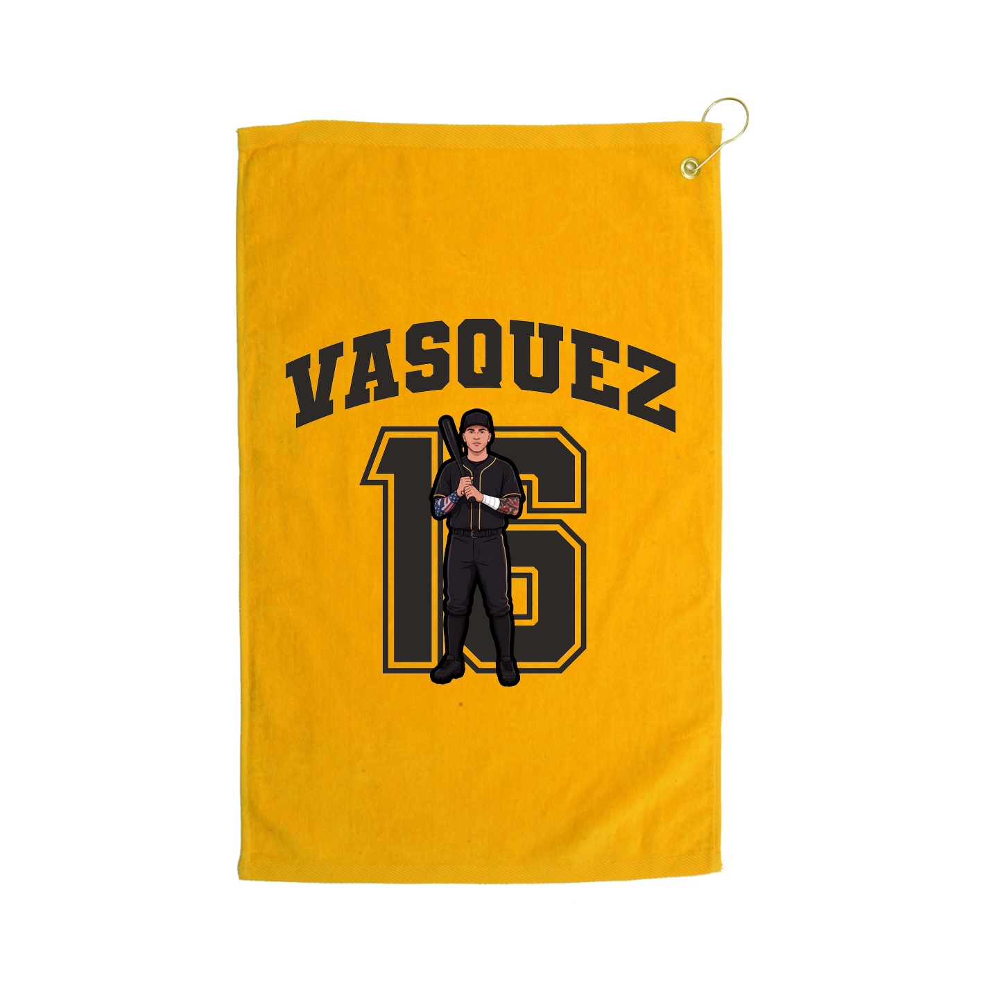 Golf Towel — Number in Gold