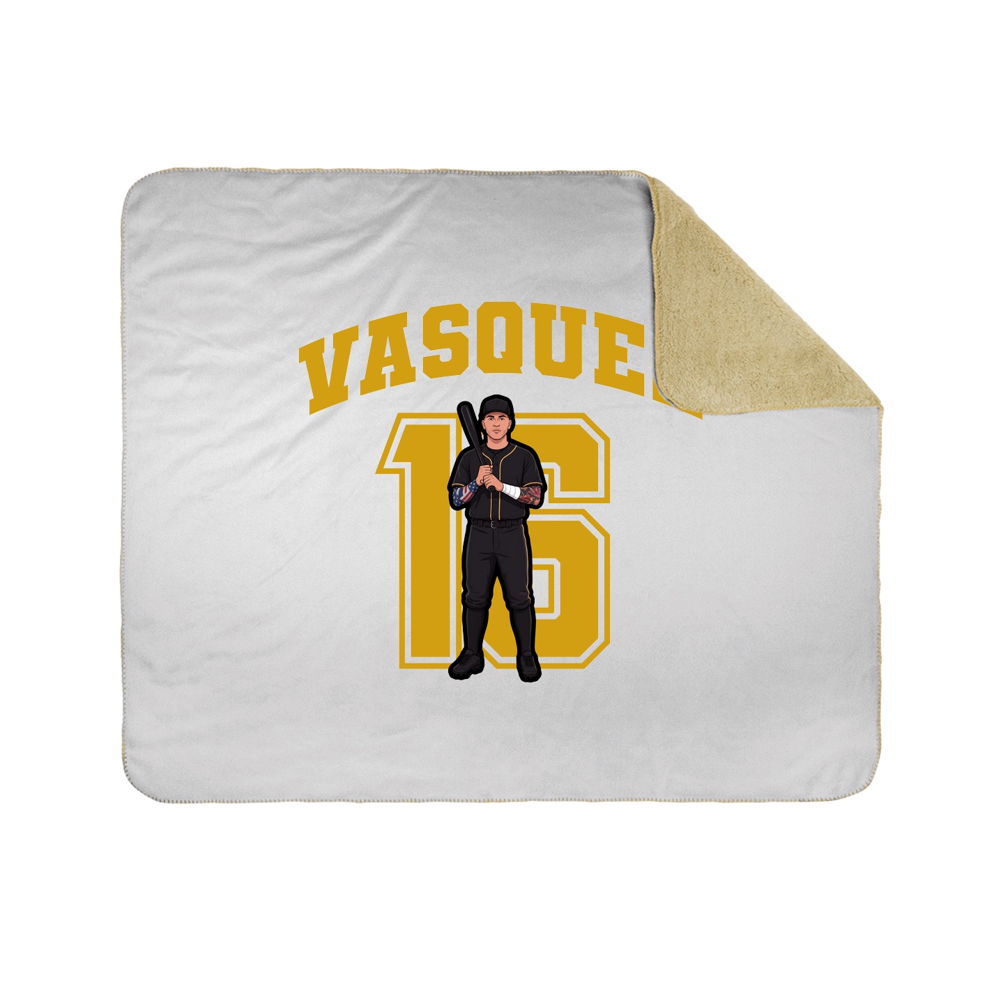 Throw Blanket — Number in White
