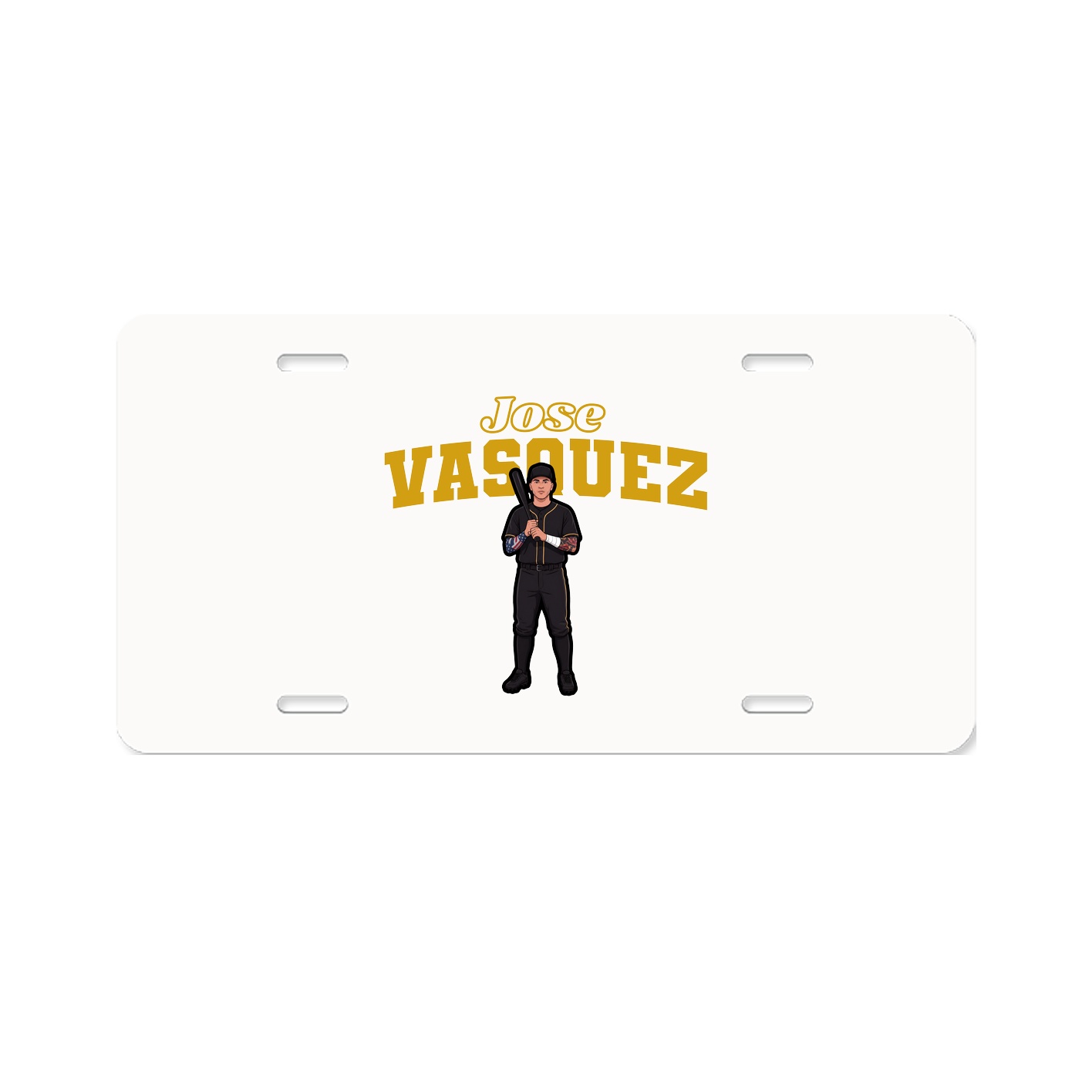 License Plate — Name Arch in Classic