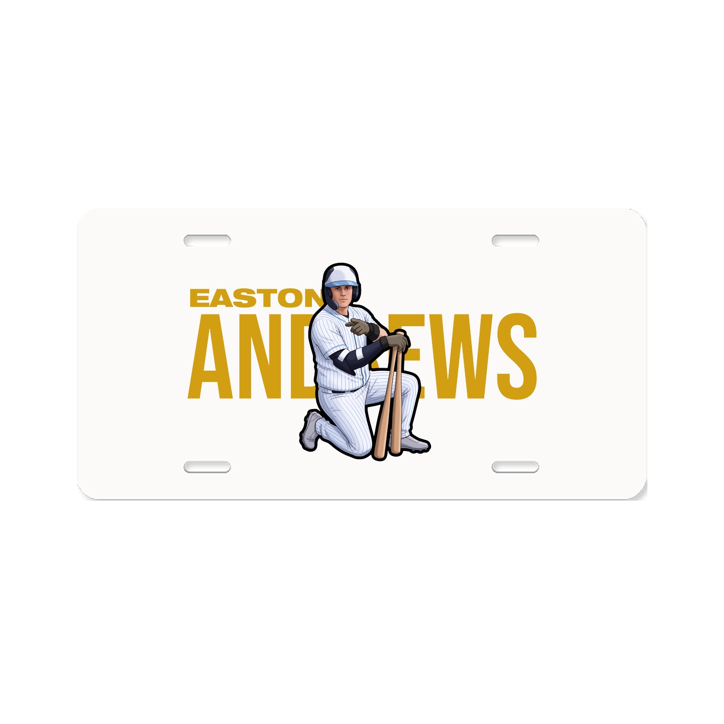 License Plate — Player Name in Classic