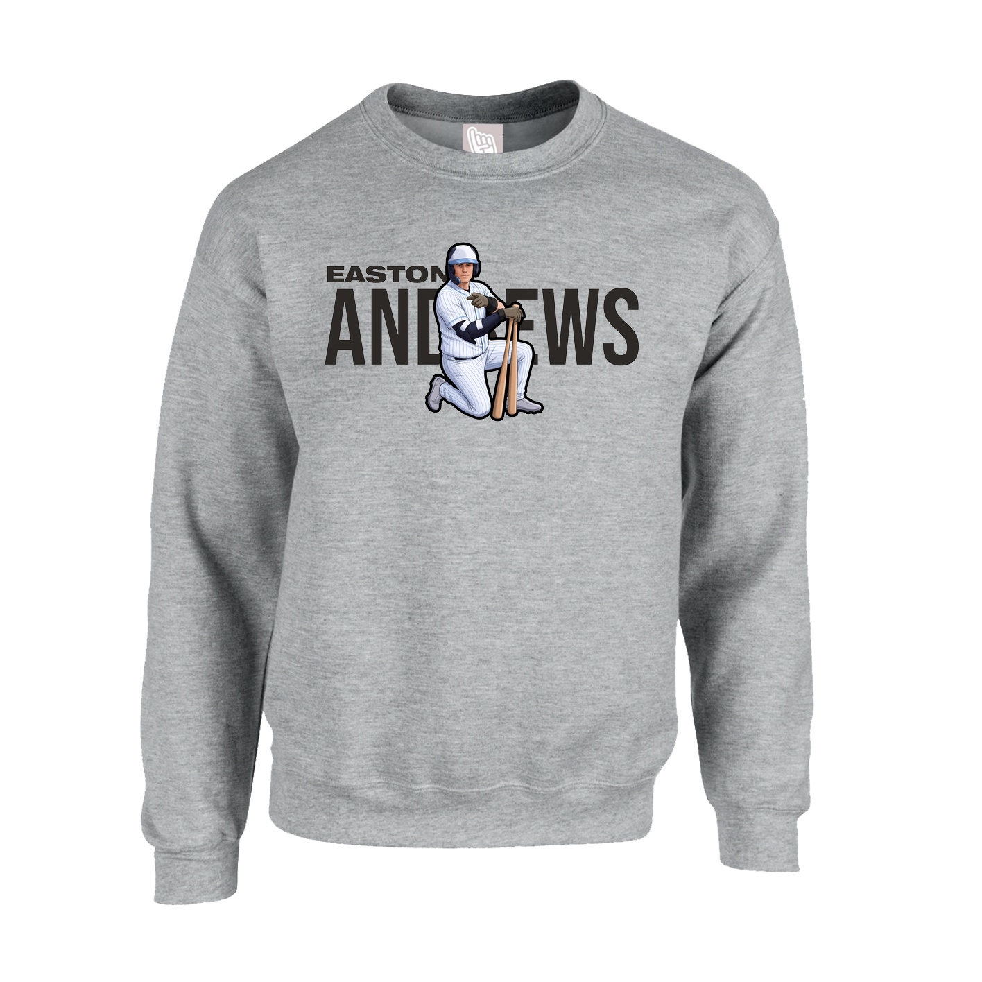 Fleece Crew — Player Name in Grey