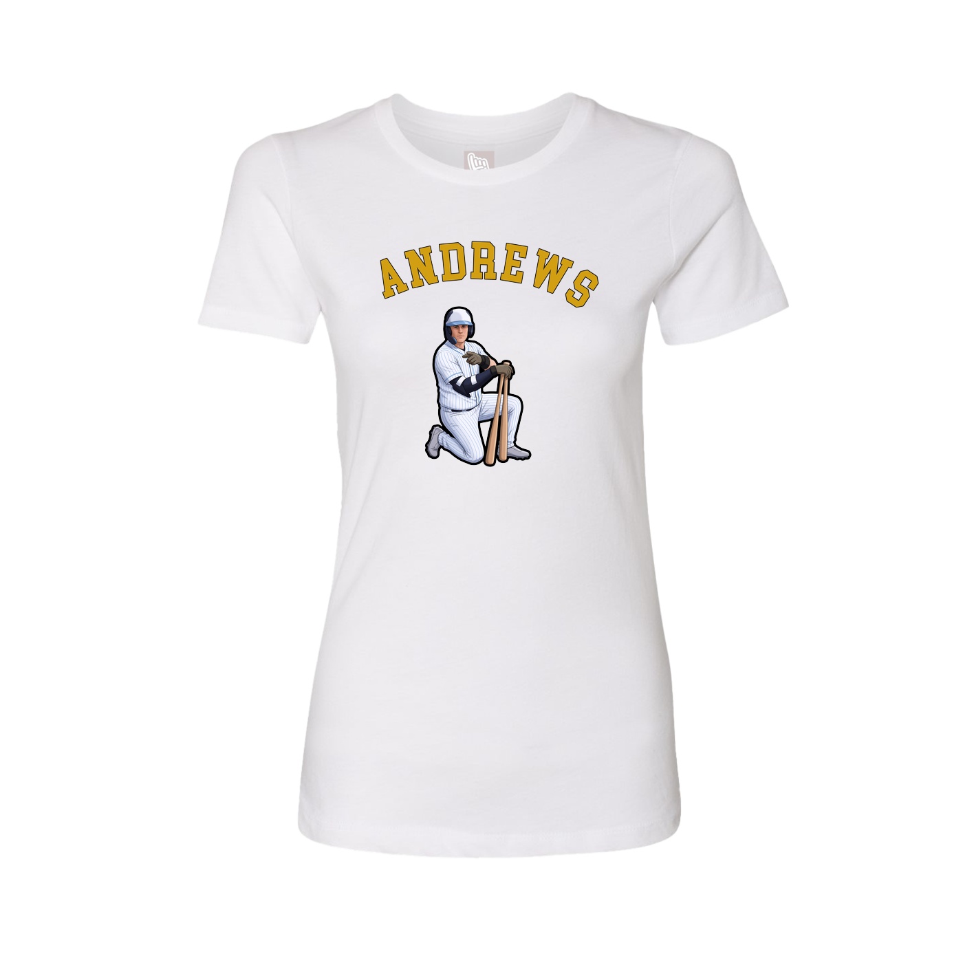 Fitted Women's Tee — Shirsey Arch in White