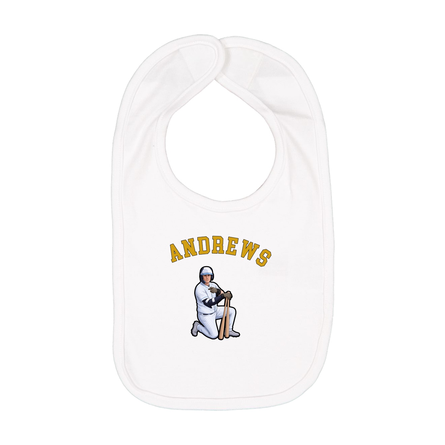 Infant Bib — Shirsey Arch in White