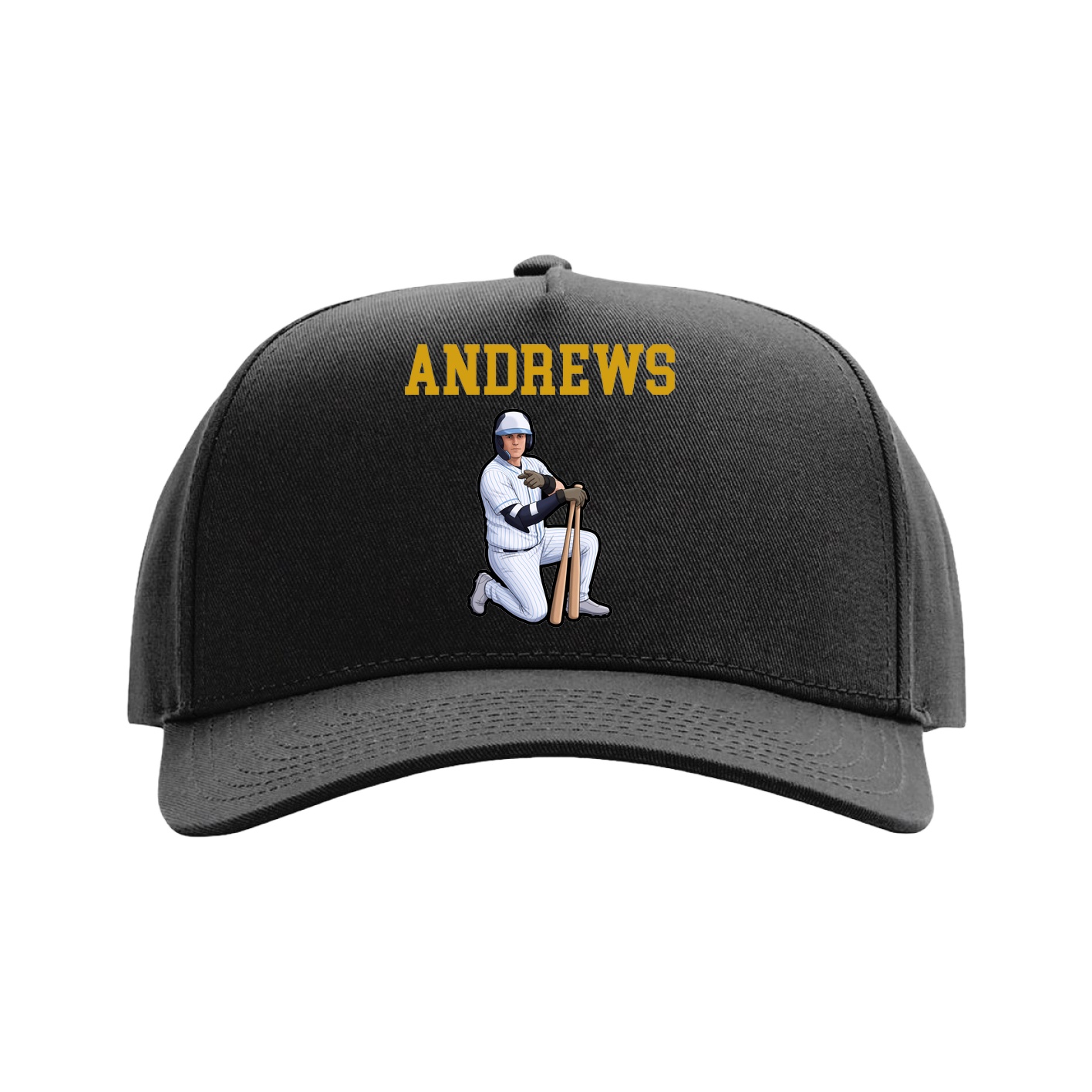 Full Fabric Five-Panel Champ Cap — Shirsey in Black
