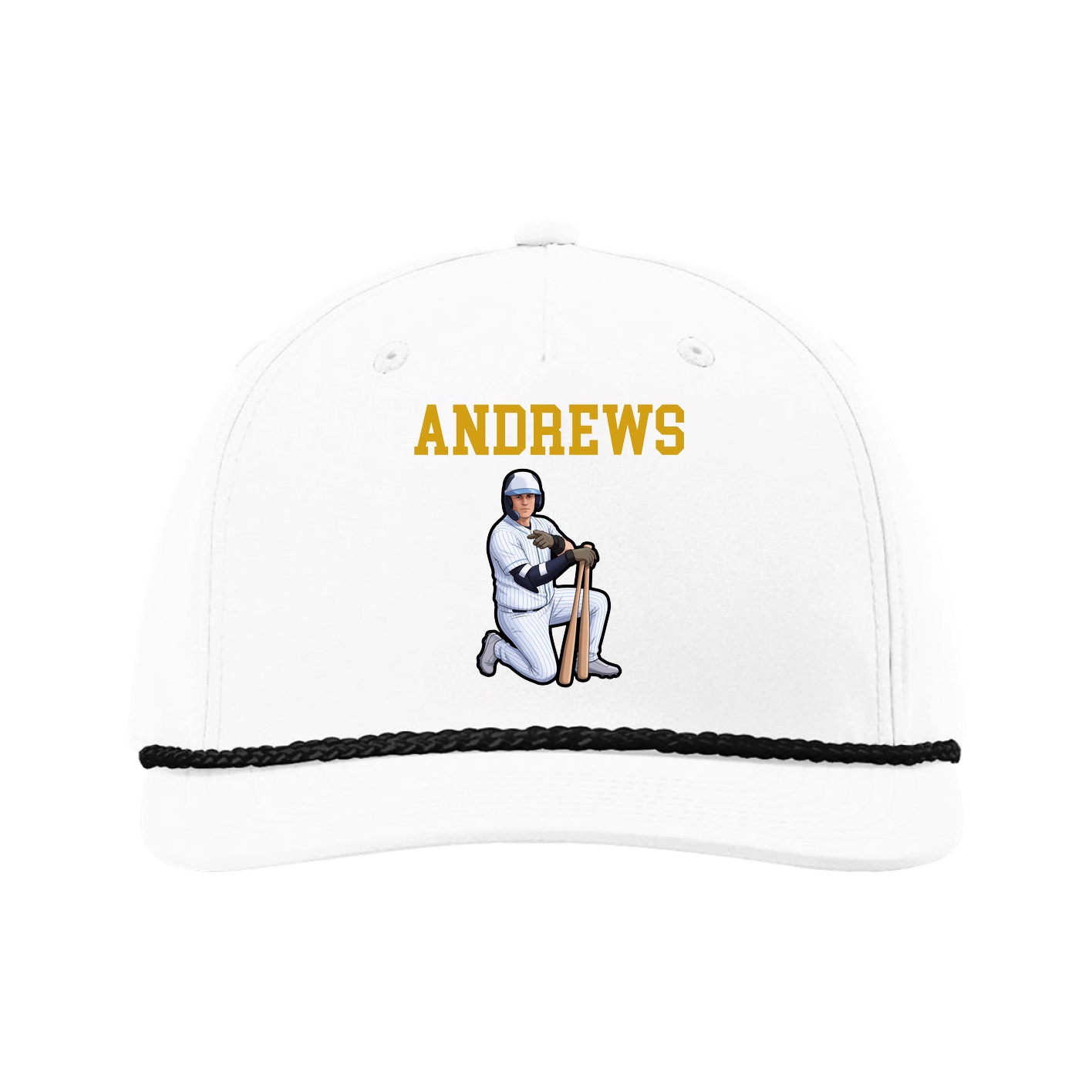 Five-Panel Classic Rope Cap — Shirsey in White