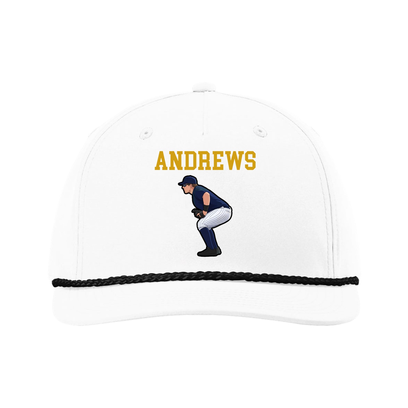 Five-Panel Classic Rope Cap — Shirsey in White
