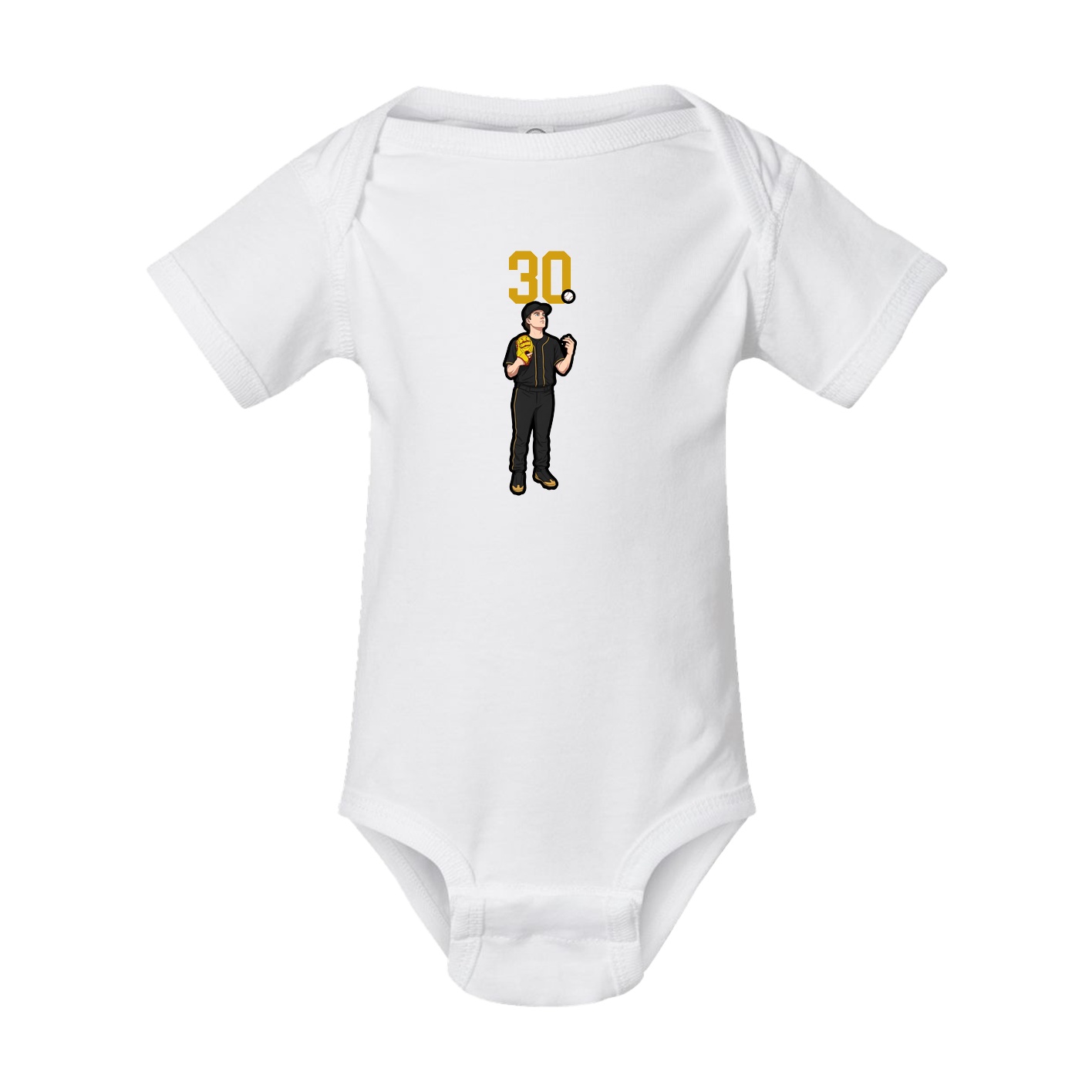 Baby Onesie — Number Top in White
