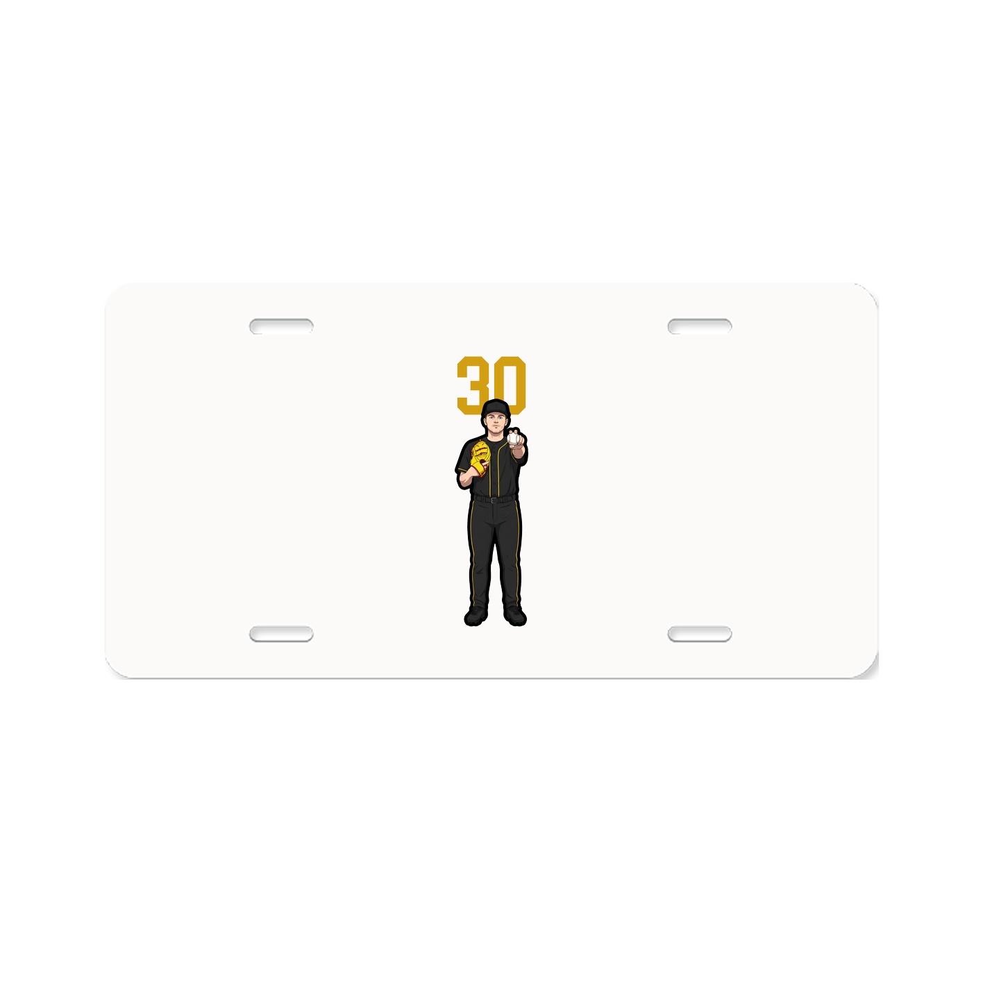 License Plate — Number Top in Classic