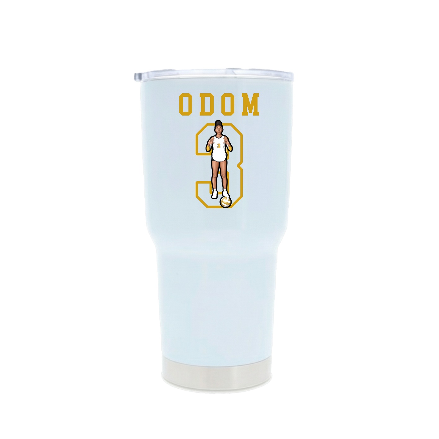 30oz Stainless Steel Tumbler — Shirsey in White