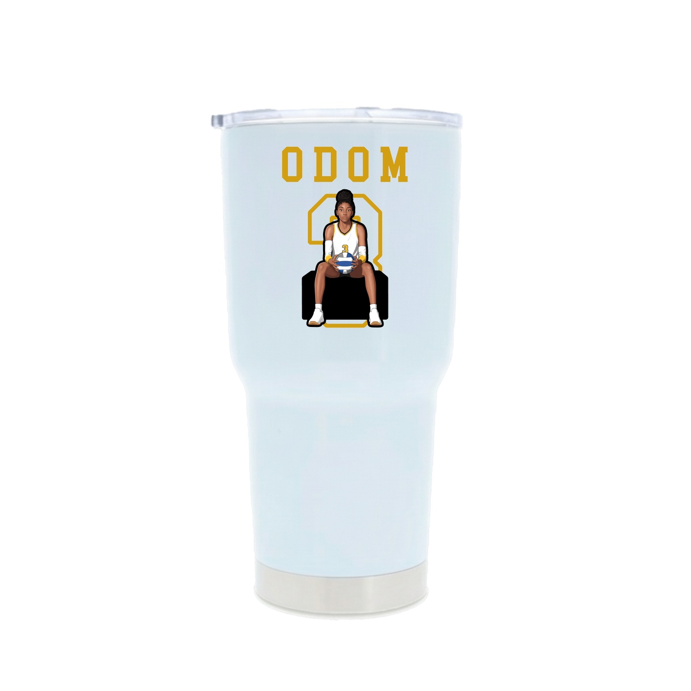 30oz Stainless Steel Tumbler — Shirsey in White