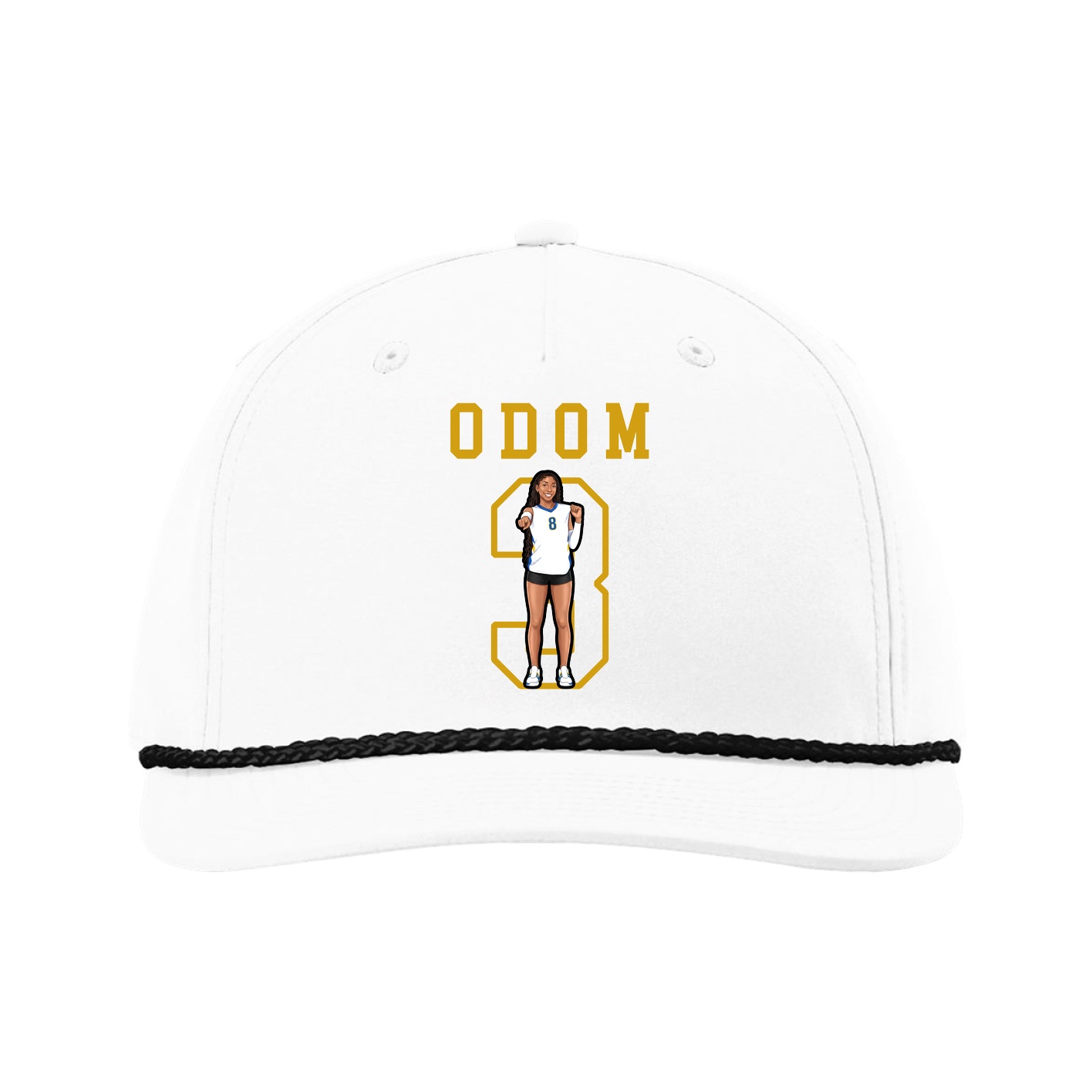 Five-Panel Classic Rope Cap — Shirsey in White
