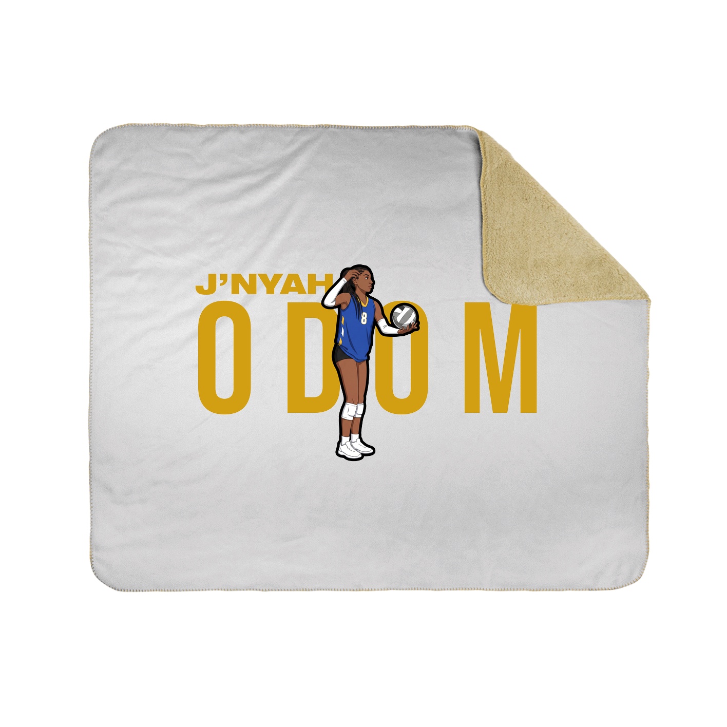 Throw Blanket — Player Name in White