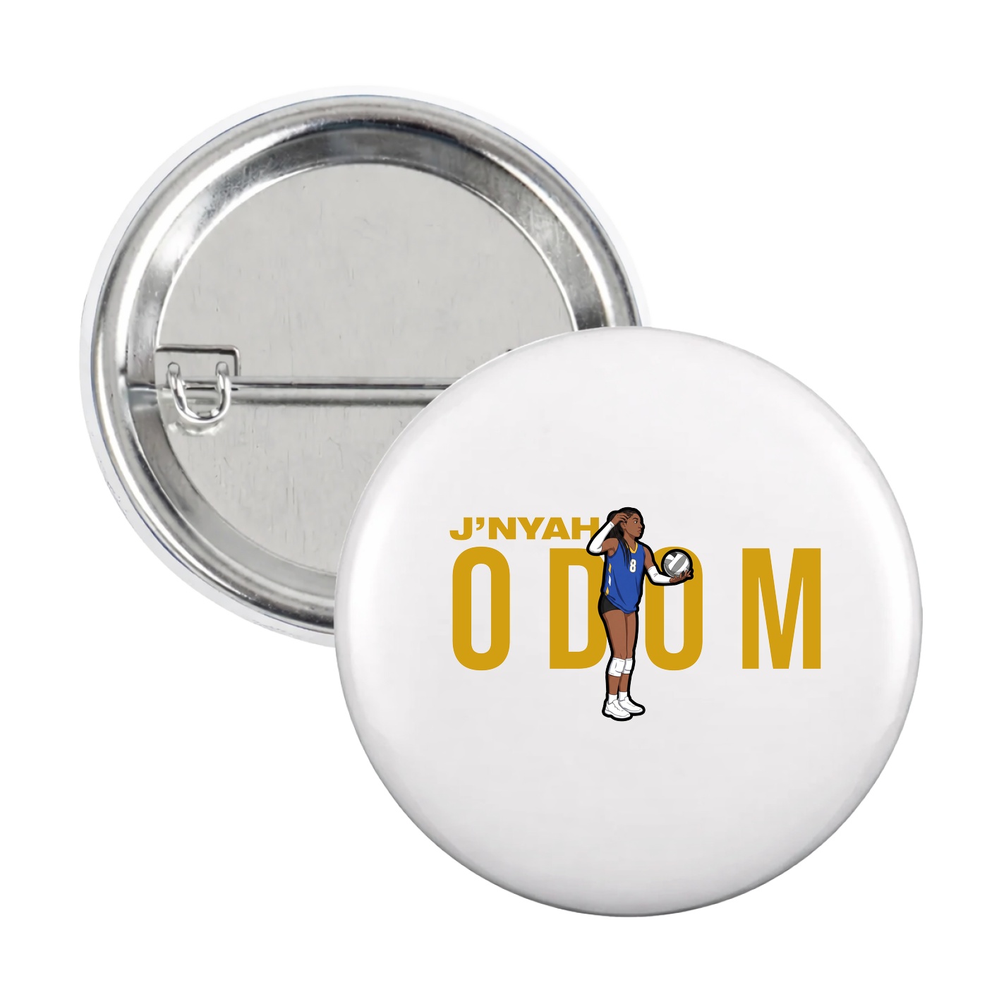 Game Day Button — Player Name in White